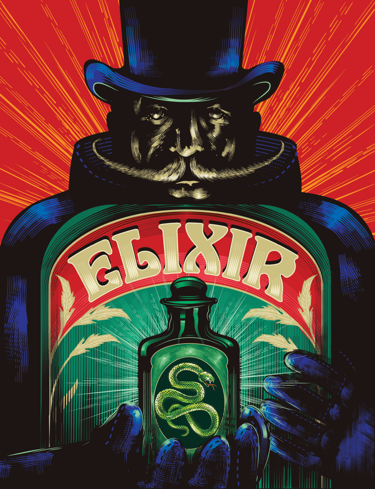 Sword & Scales Magazine Front Cover for the 2024 Winter Issue titled 'Elixir'