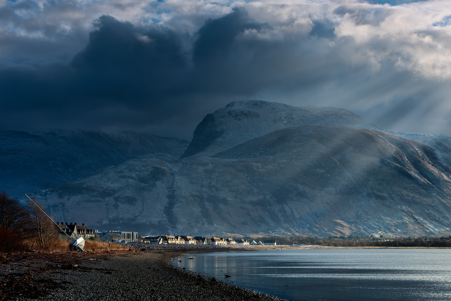 Ben Nevis getting the light