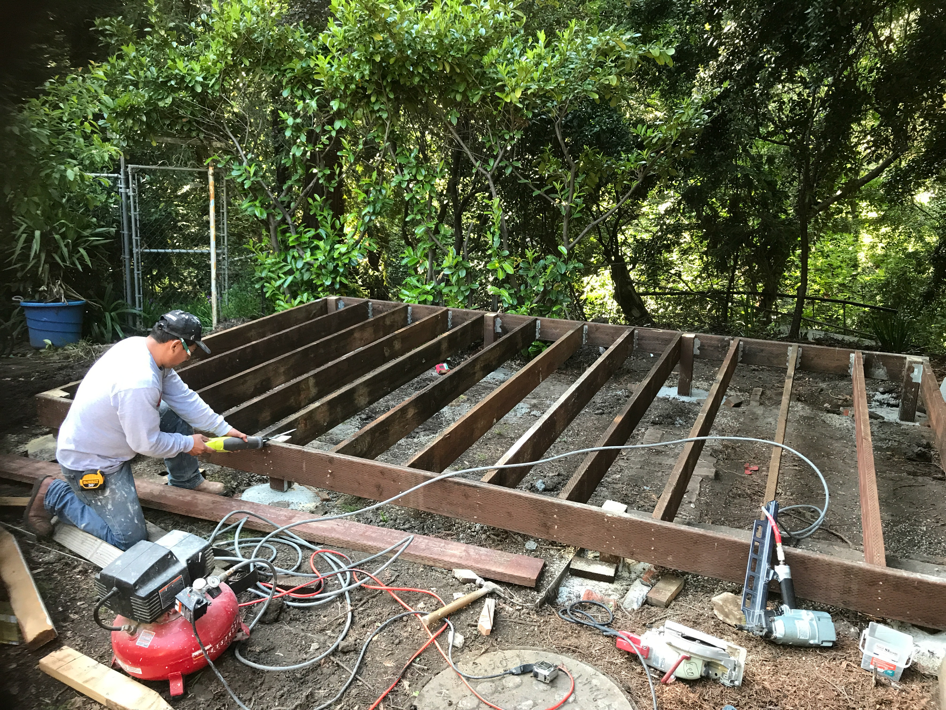 Building the deck for my home office.