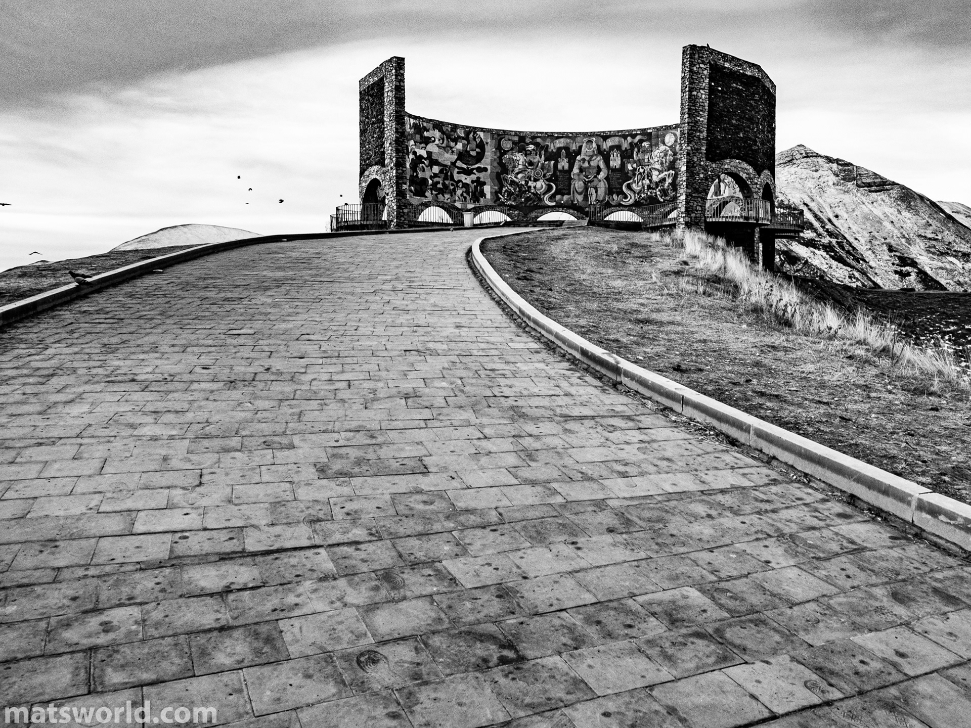 Georgia - The Russian-Georgian Friendship Monument in Gudauri