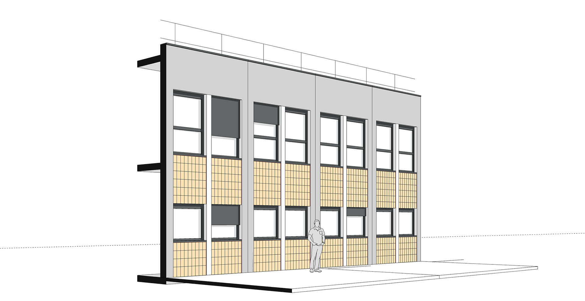 Principe de façade avant travaux