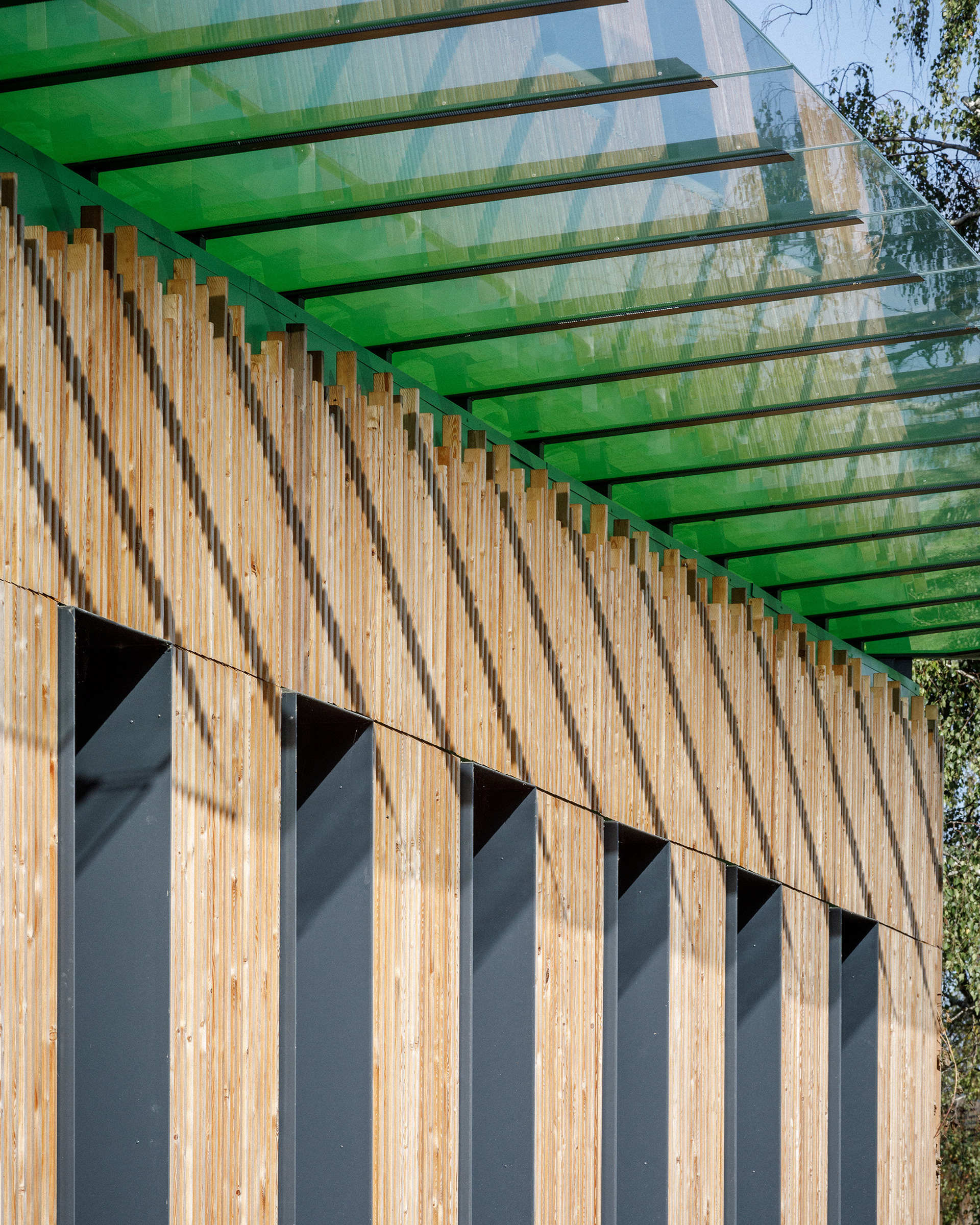 Vue des marquises du bâtiment E