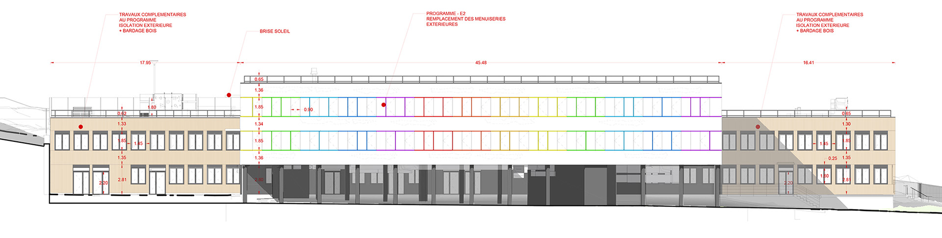 Collège Bel Air de Meudon - Élévation