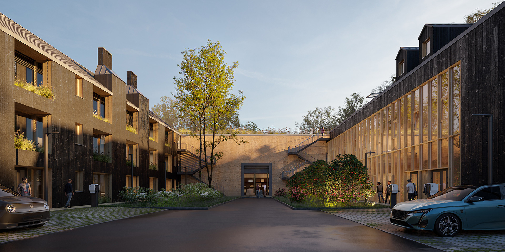 Perspective sur cour