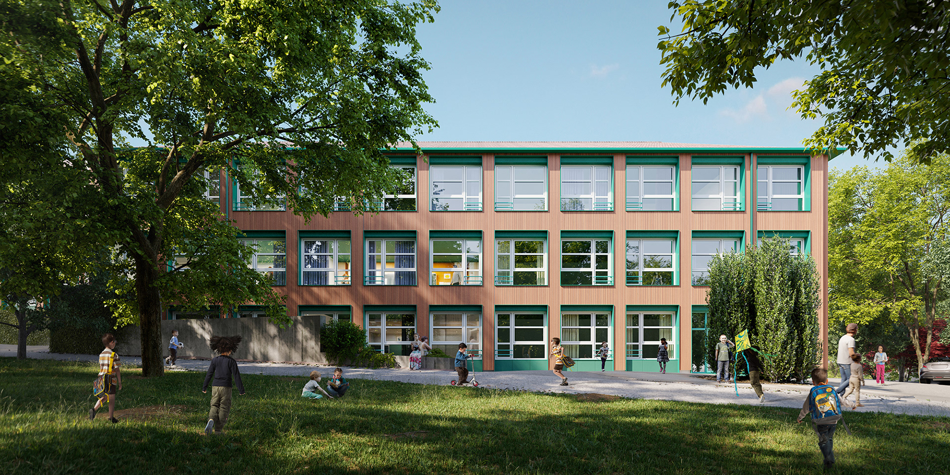 Groupe Scolaire Les Buissonnets - Perspective