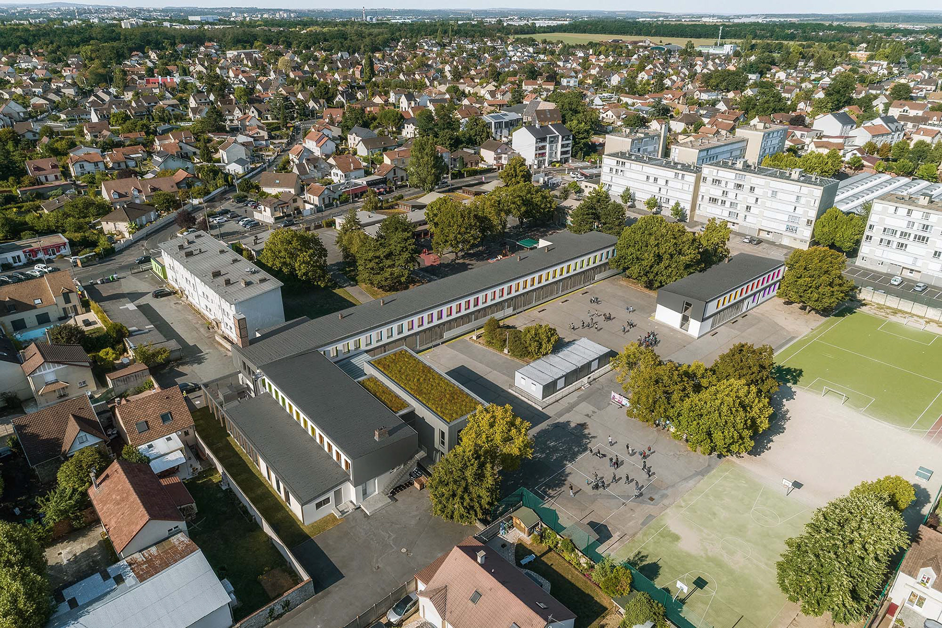 Vue aérienne du projet