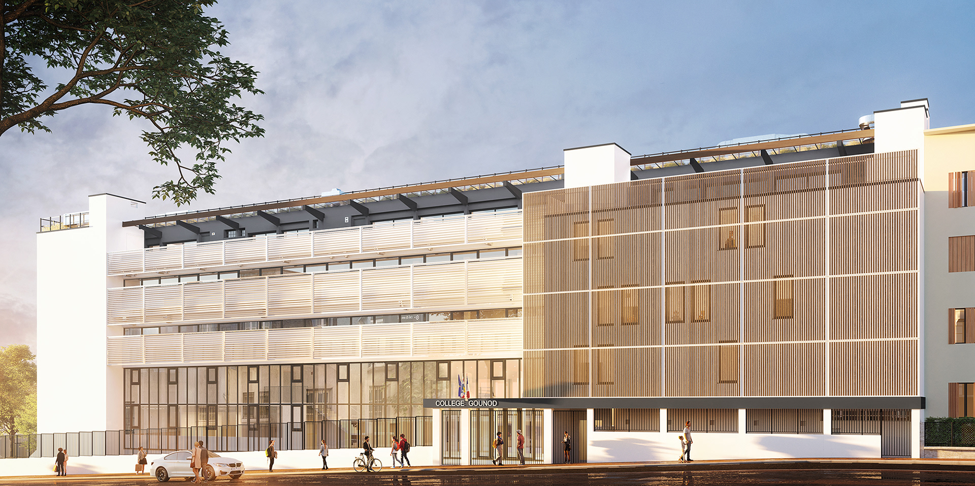 Collège Gounod de Saint-Cloud - Perspective