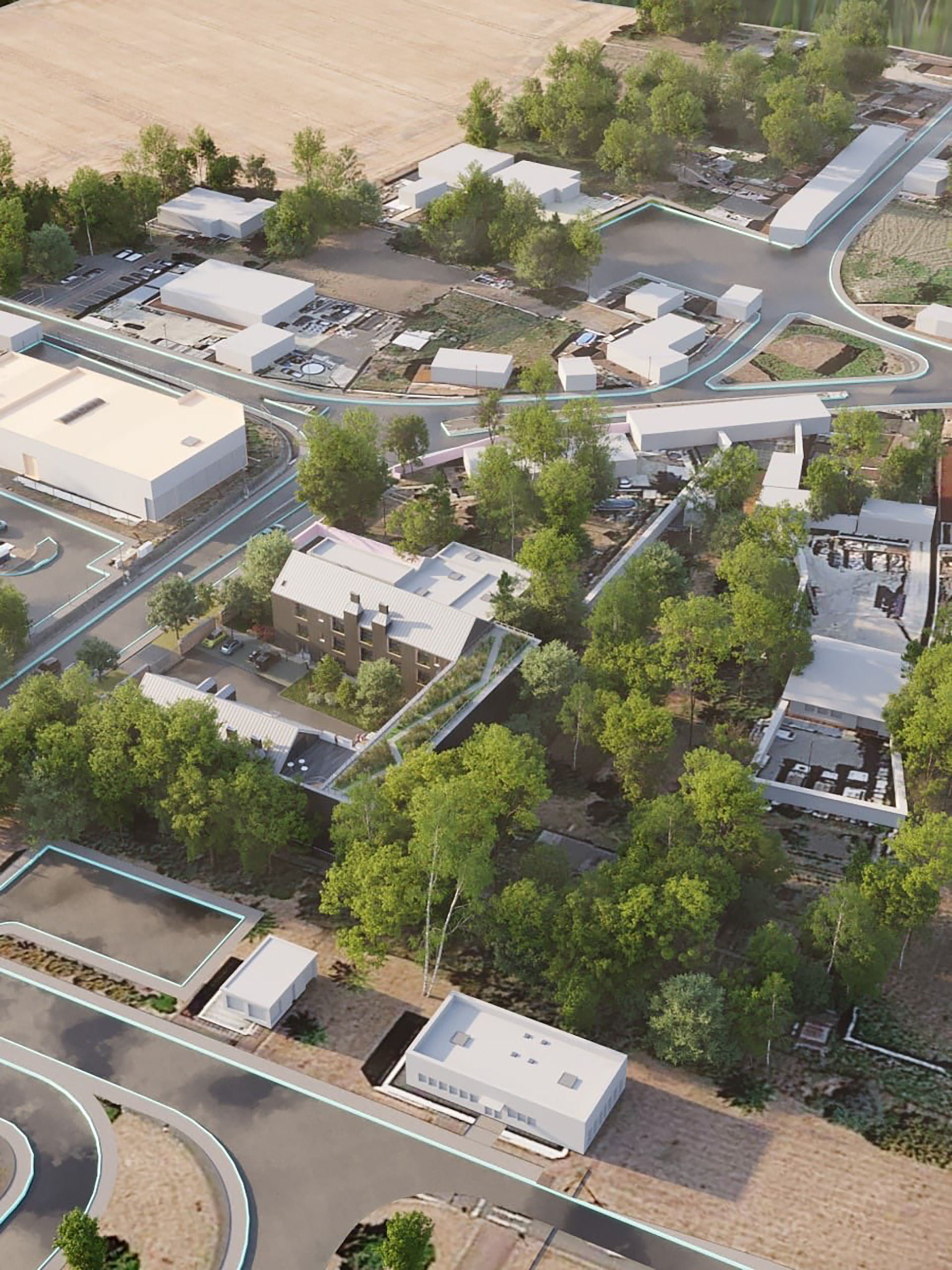 Vue aérienne du projet