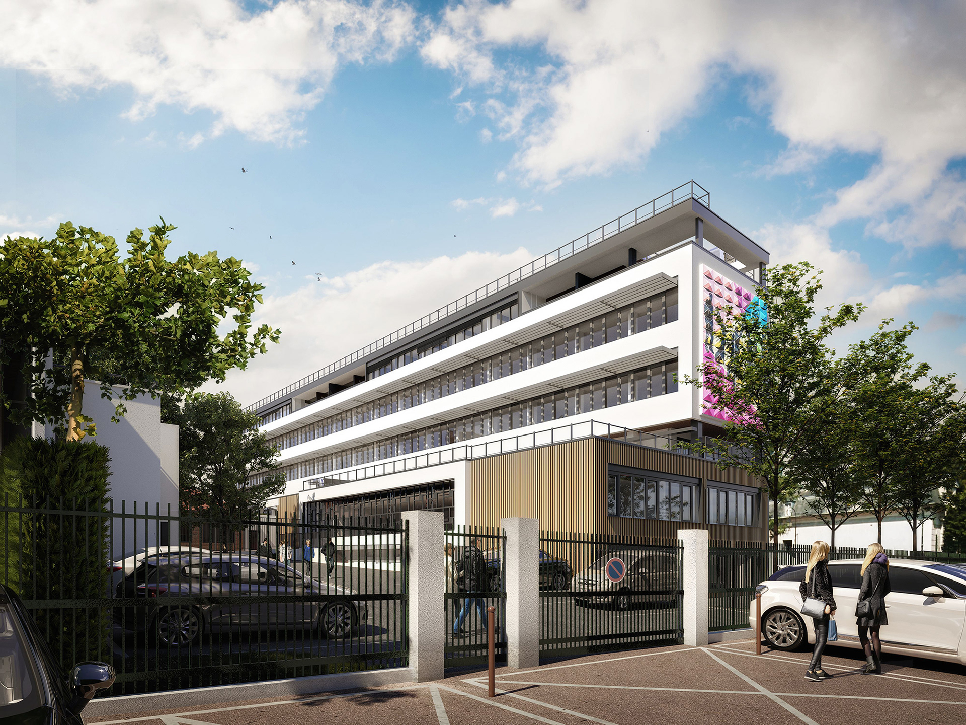 Collège Gounod de Saint-Cloud - Perspective