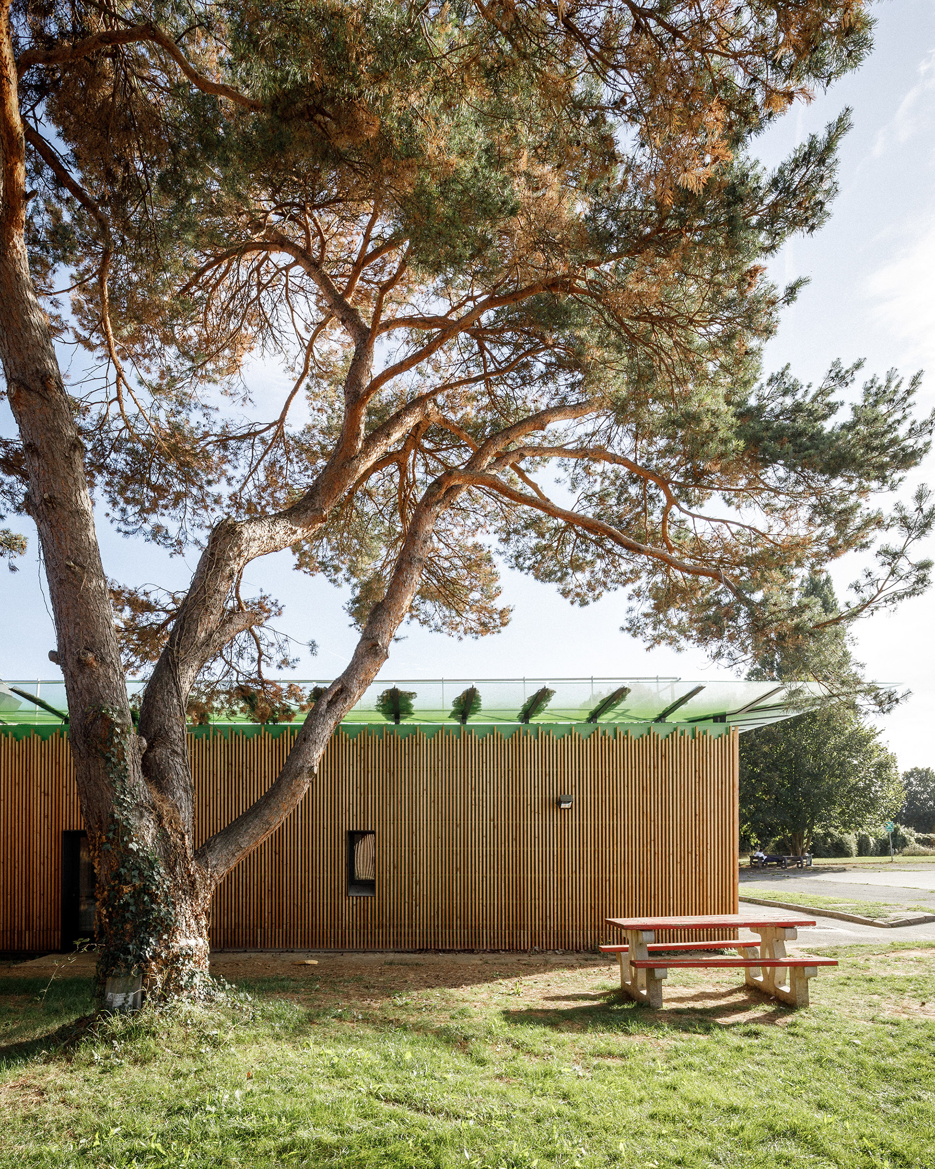 Vue ver le patio du bâtiment E