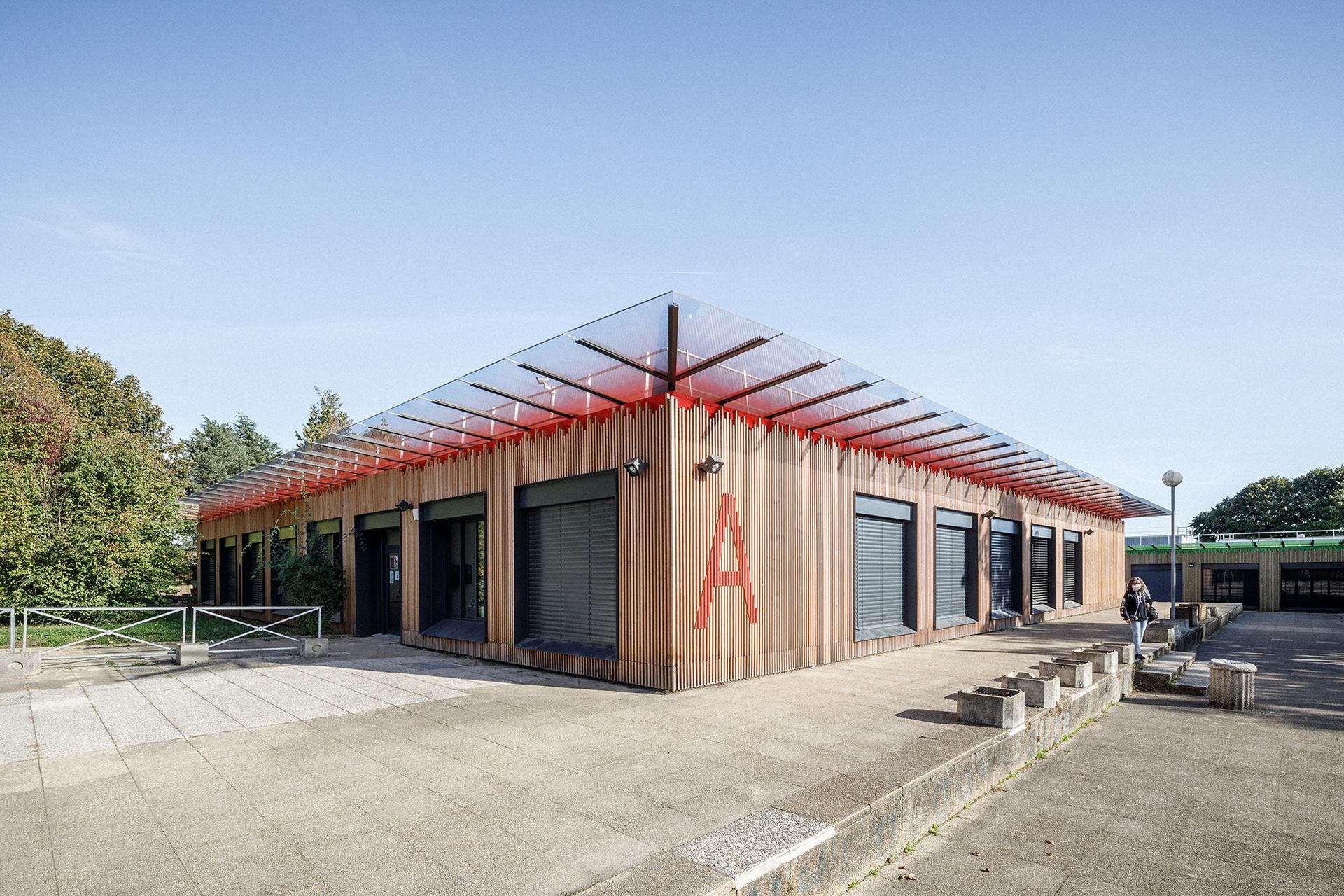 Vue vers le bâtiment A