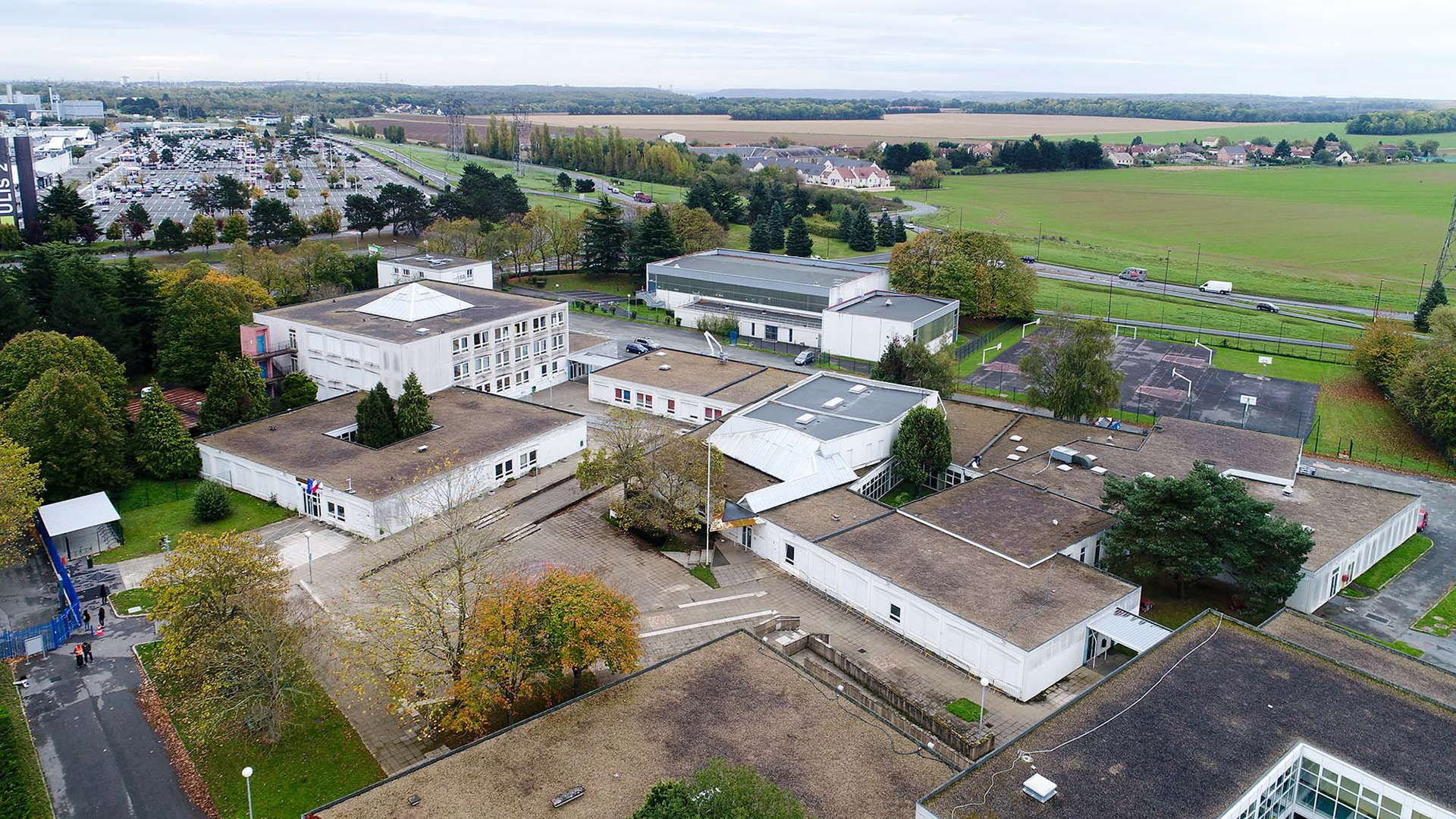 Vue aérienne avant travaux