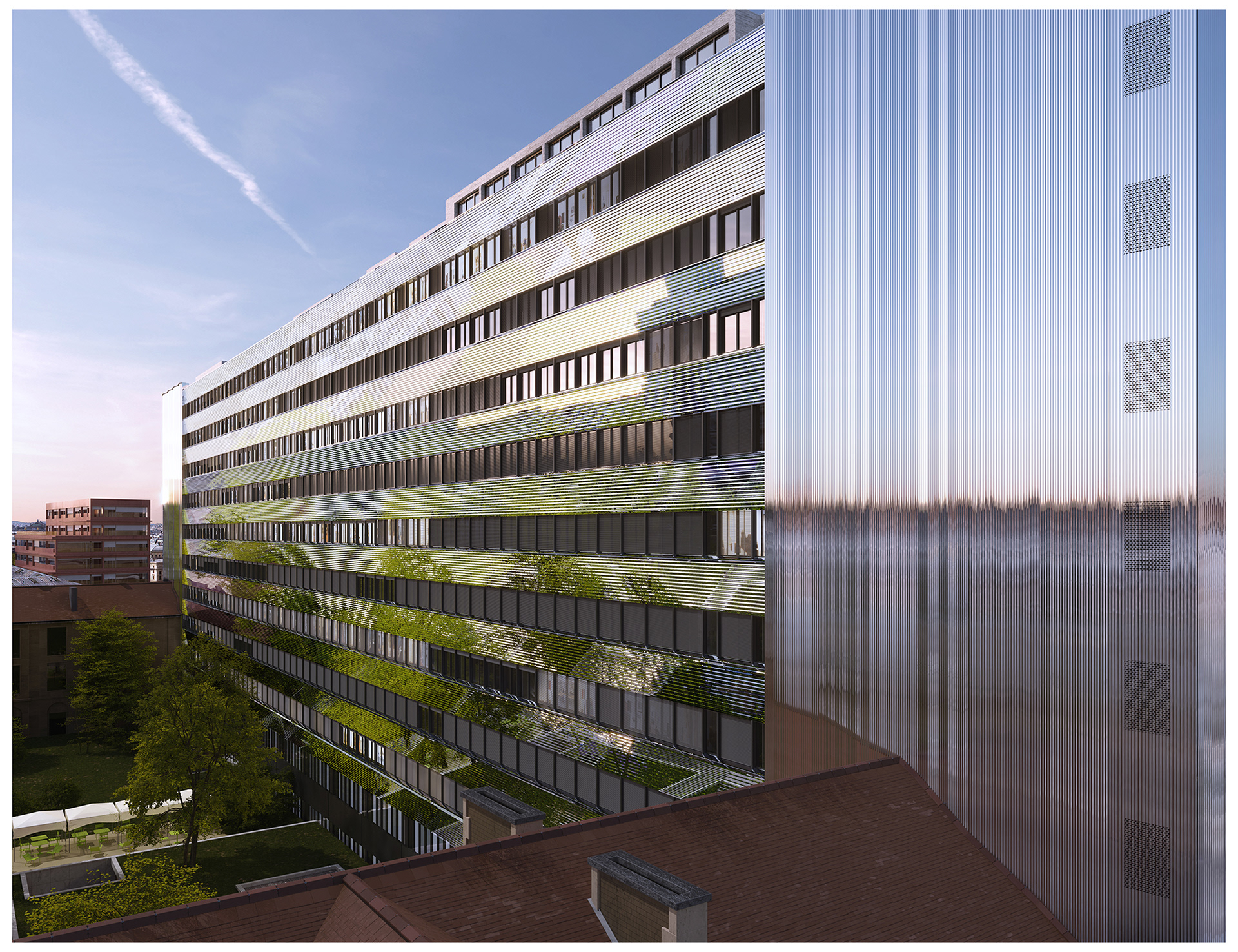 Perspective de la façade Nord