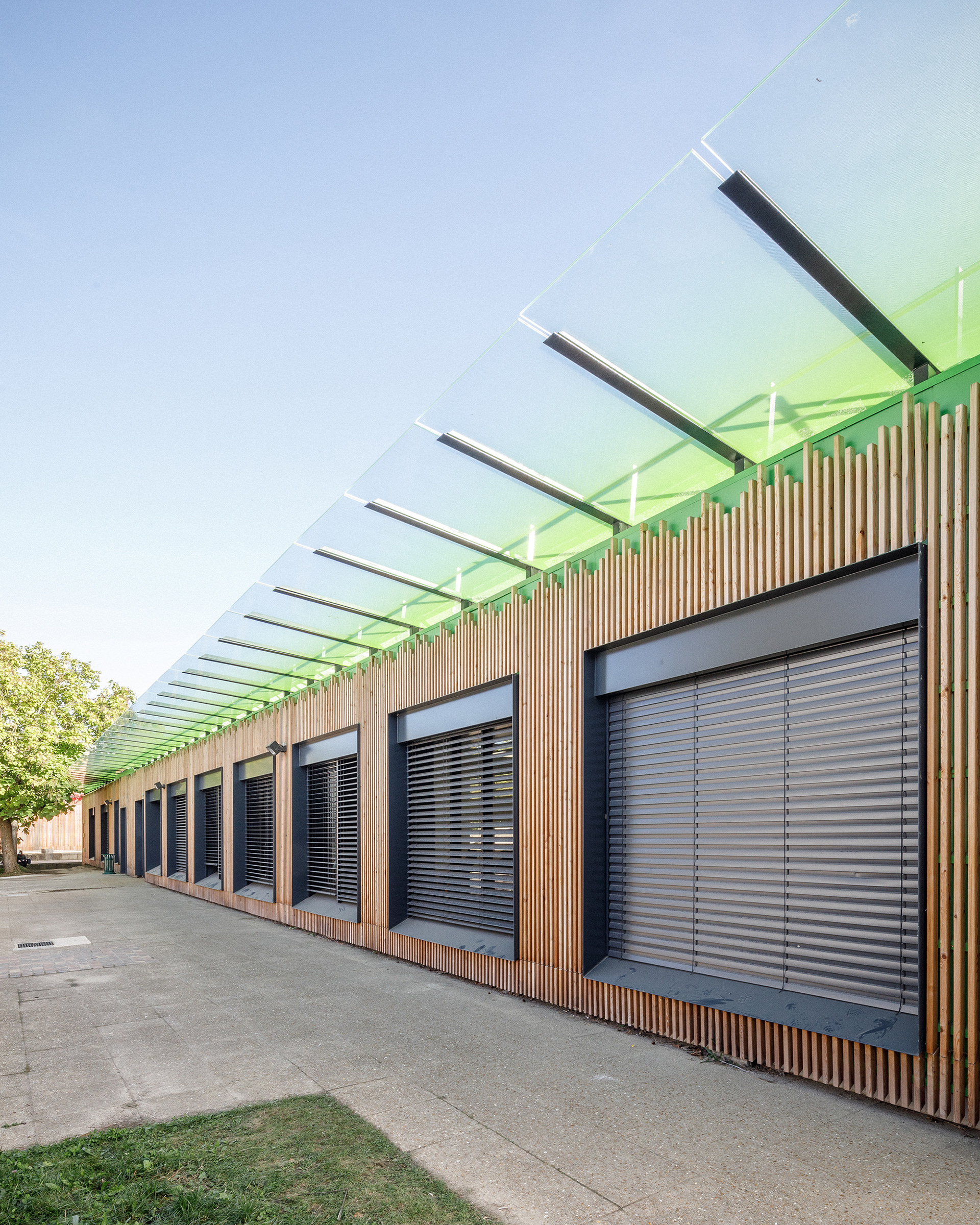 Vue vers le bâtiment E