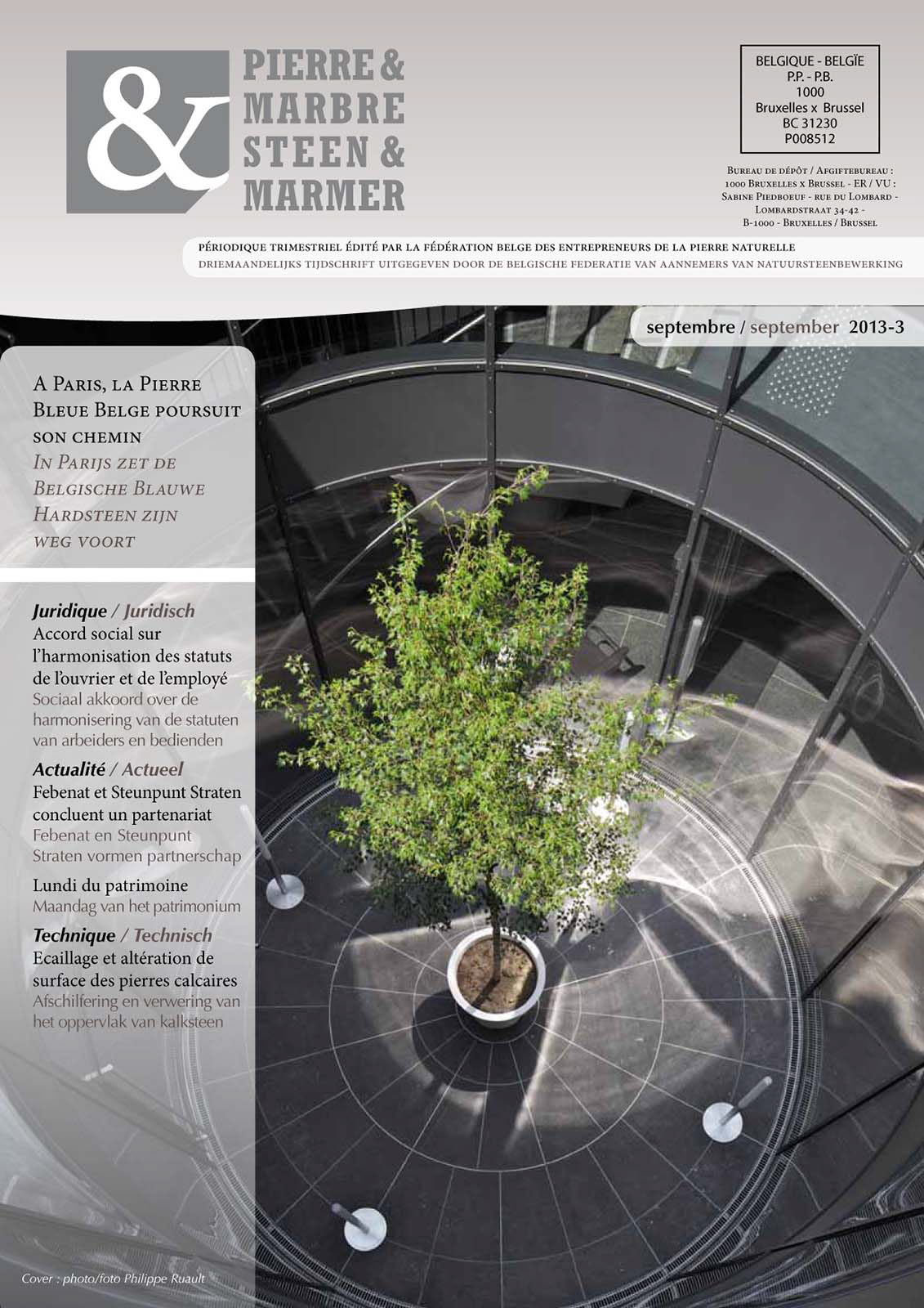 Pierre & marbre - septembre 2013 - couverture et p.6-9