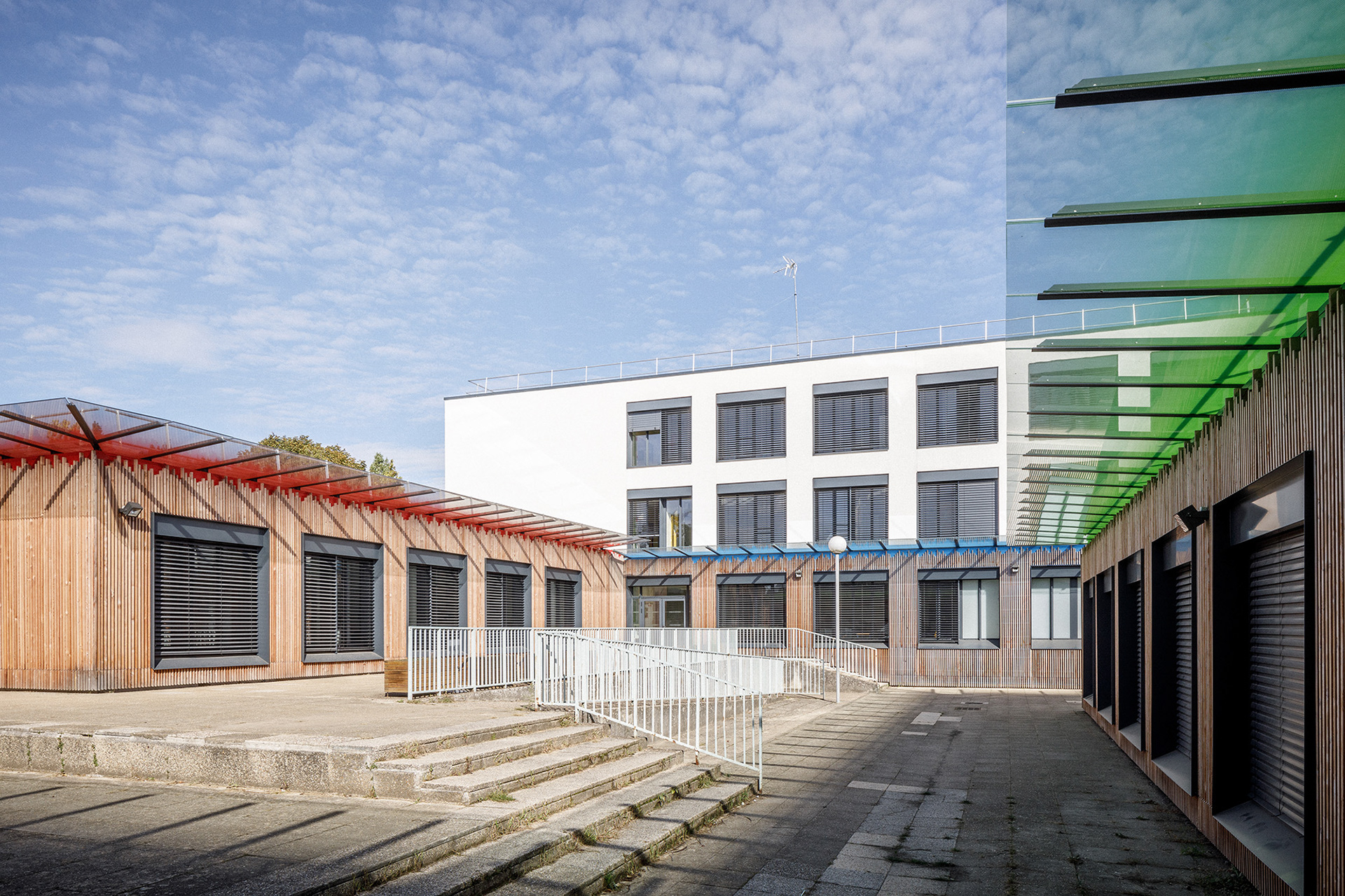 Vue vers le bâtiment B