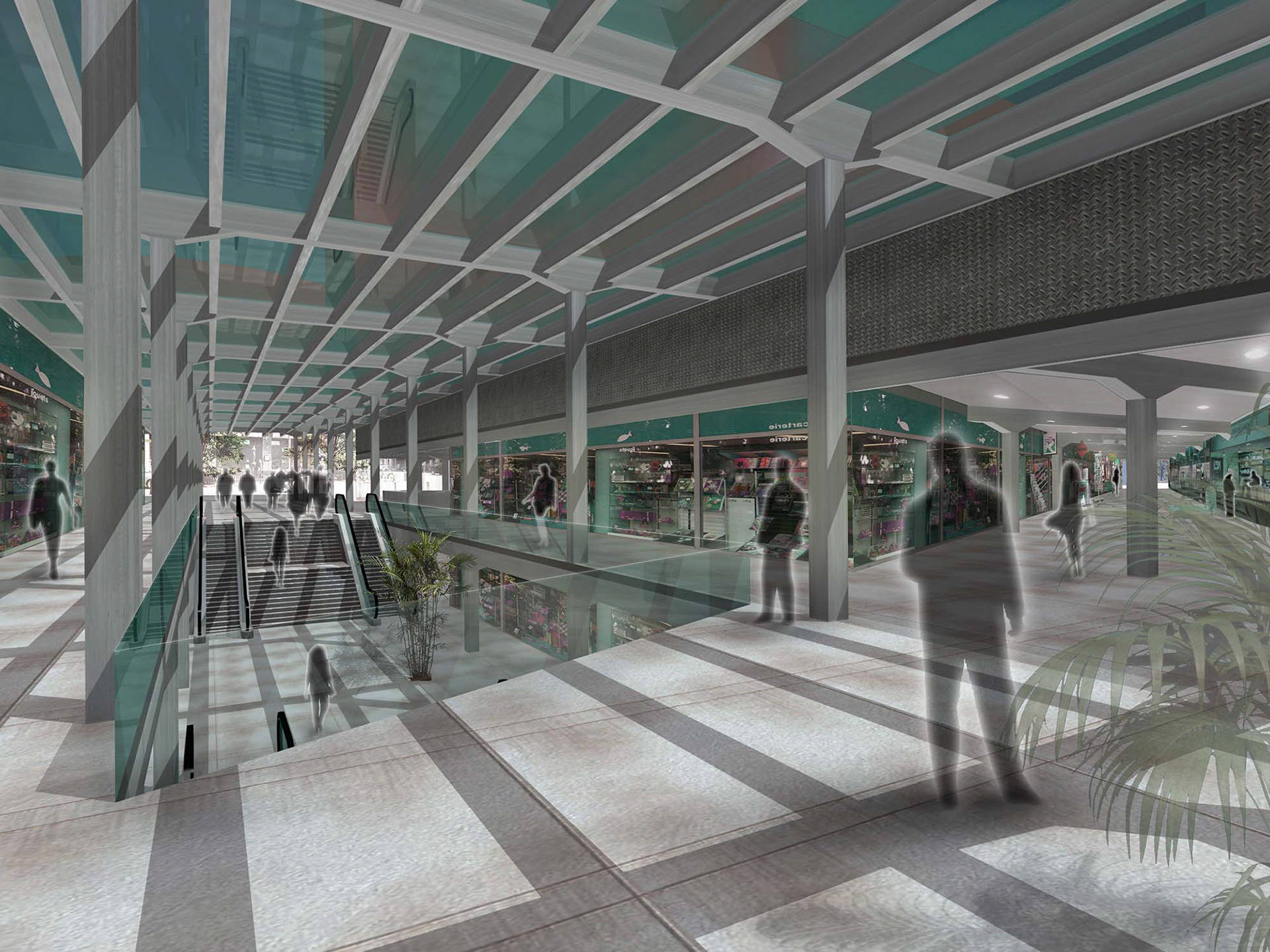 2004 - Réhabilitation du centre commercial Charras à Courbevoie