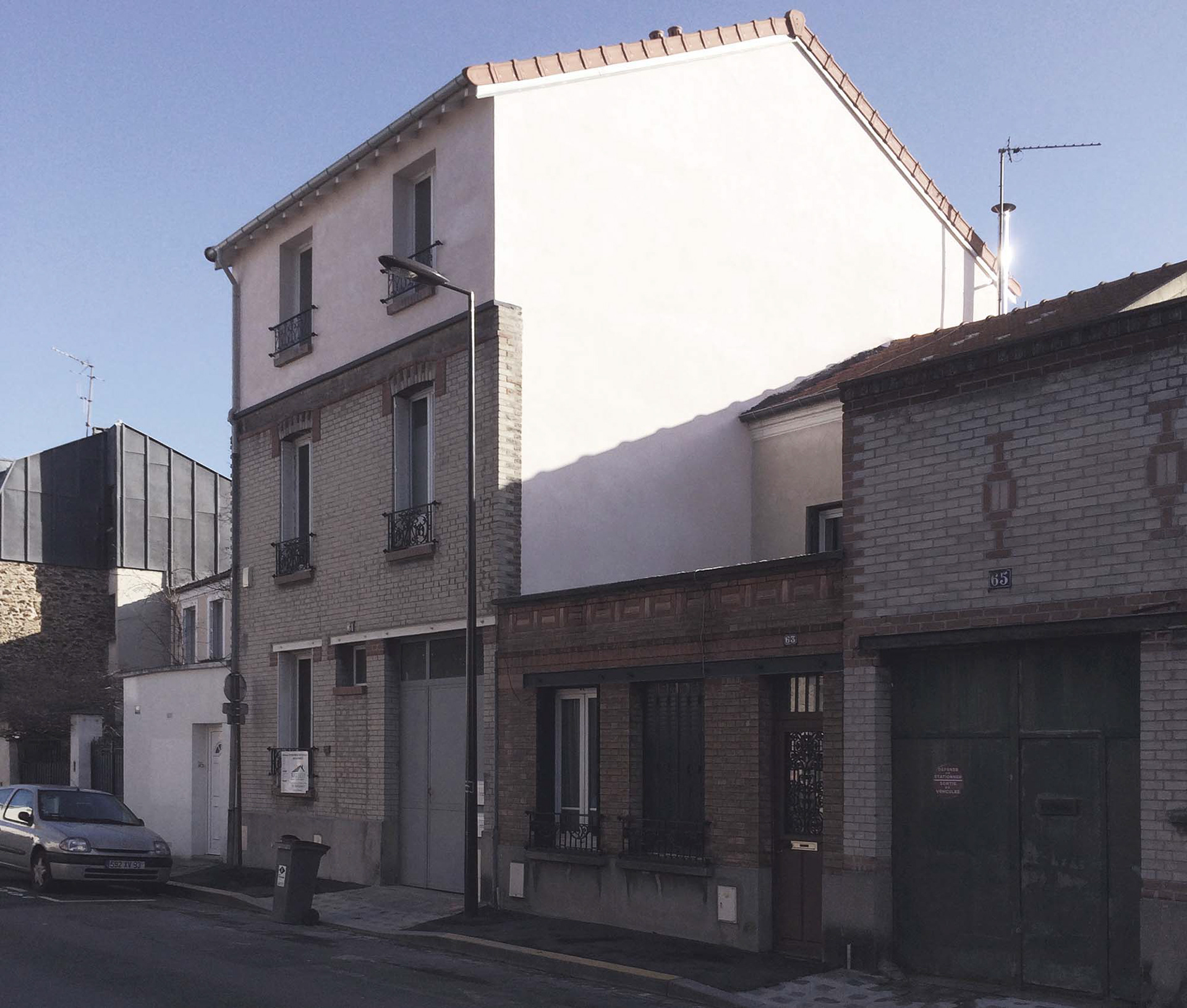 Surélévation d'une maison individuelle de 200 m2 à Montreuil (93), 2014