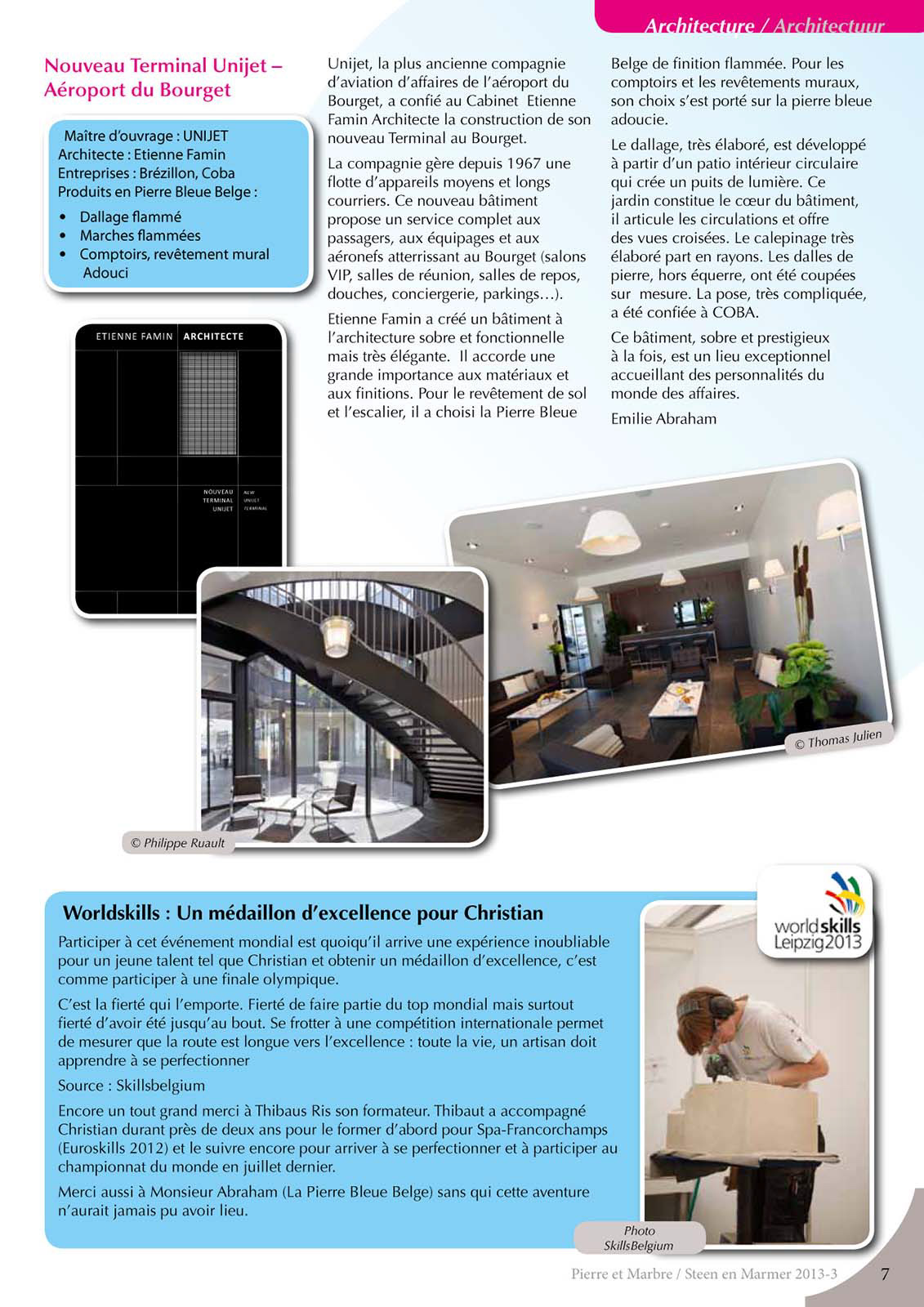 Pierre & marbre - septembre 2013 - couverture et p.6-9