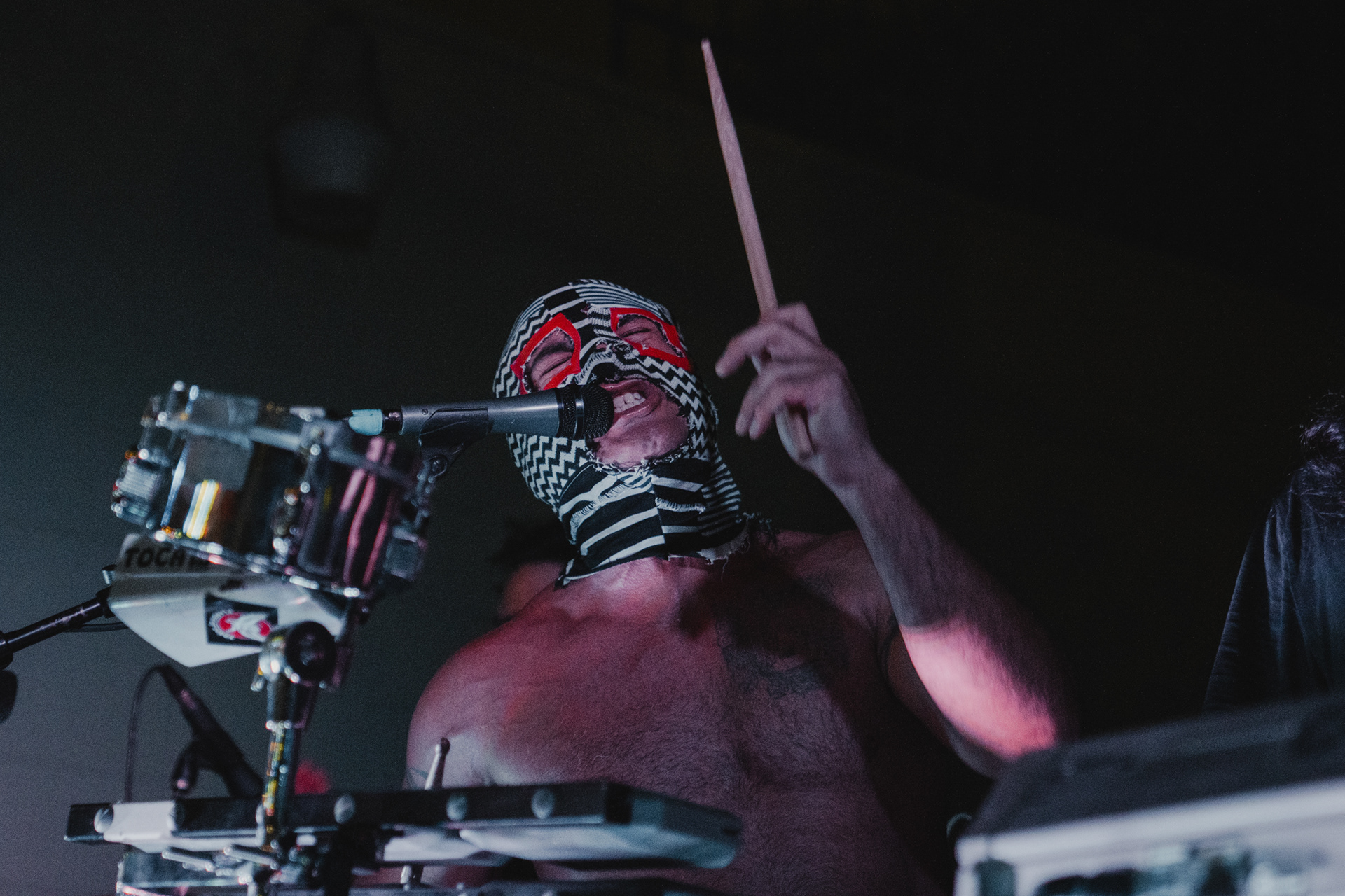 La Tumba performing behind Sticky Rice at Echo Park Rising 2023 || ©Adrian Huerta 
