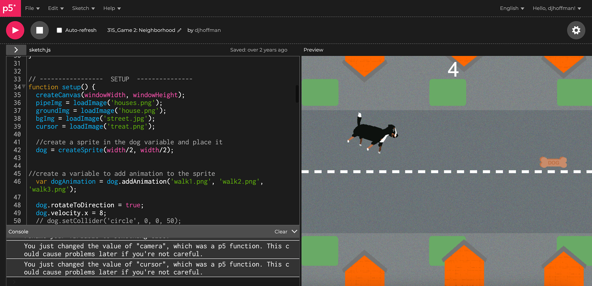 P5.Play Javascript - Neighborhood