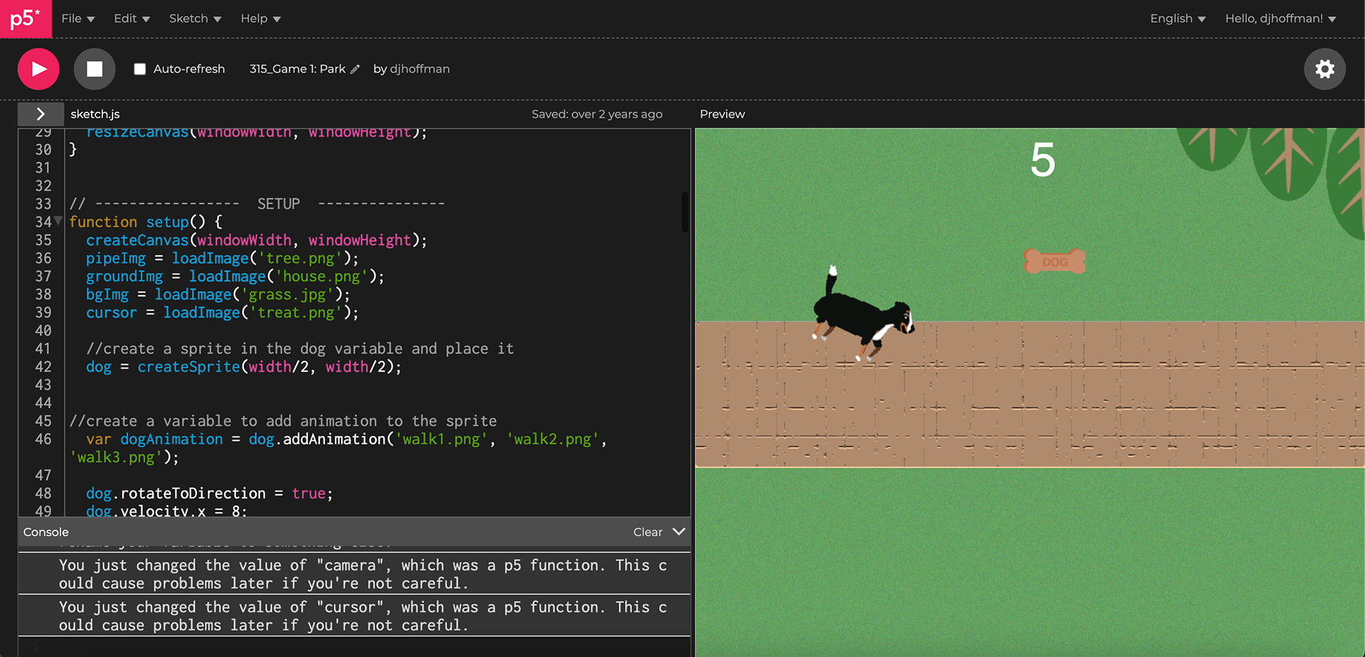 P5.Play Javascript - Park