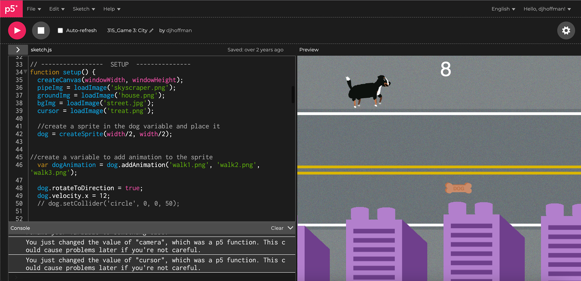 P5.Play Javascript - City