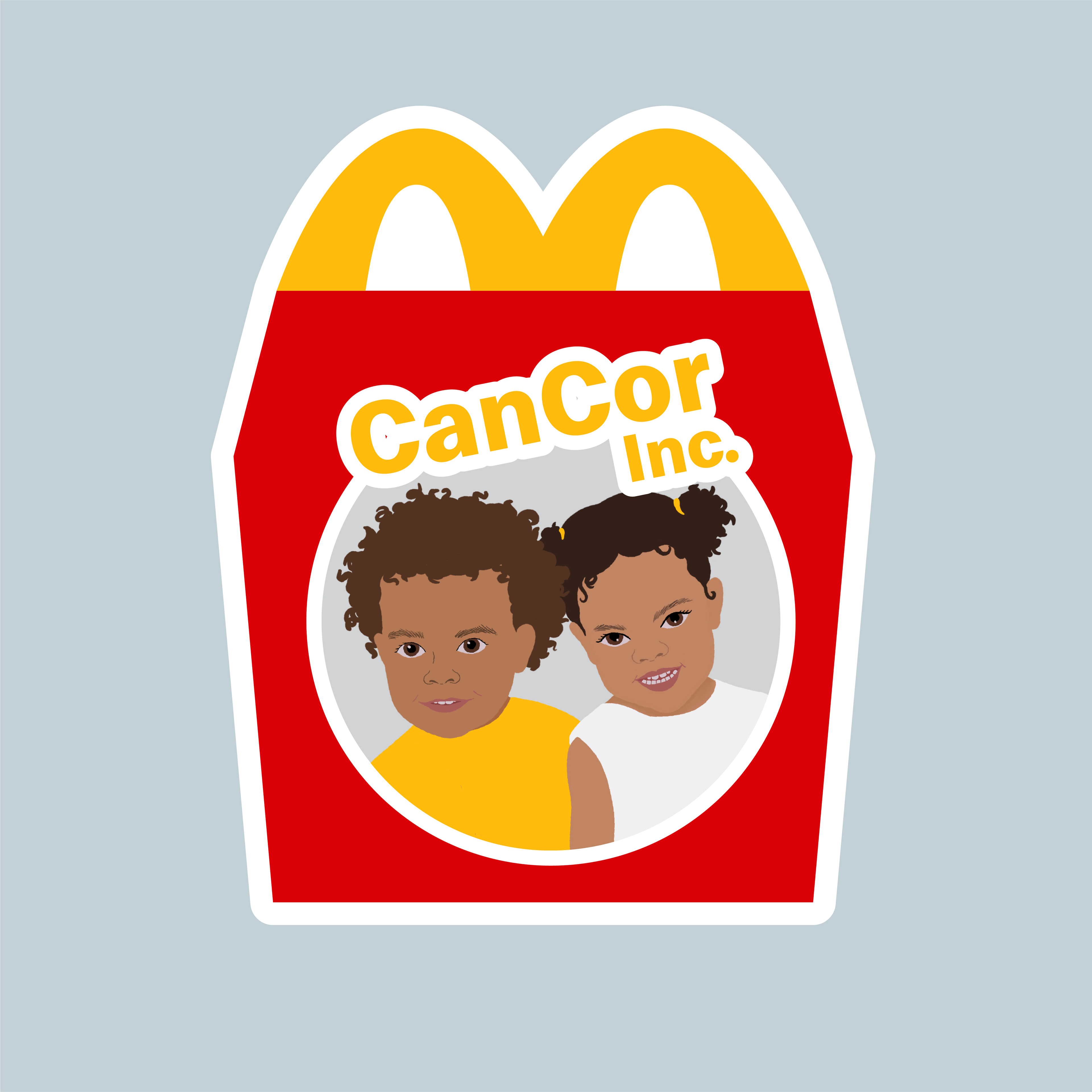 Happy Meal Sticker with Logo Illustration