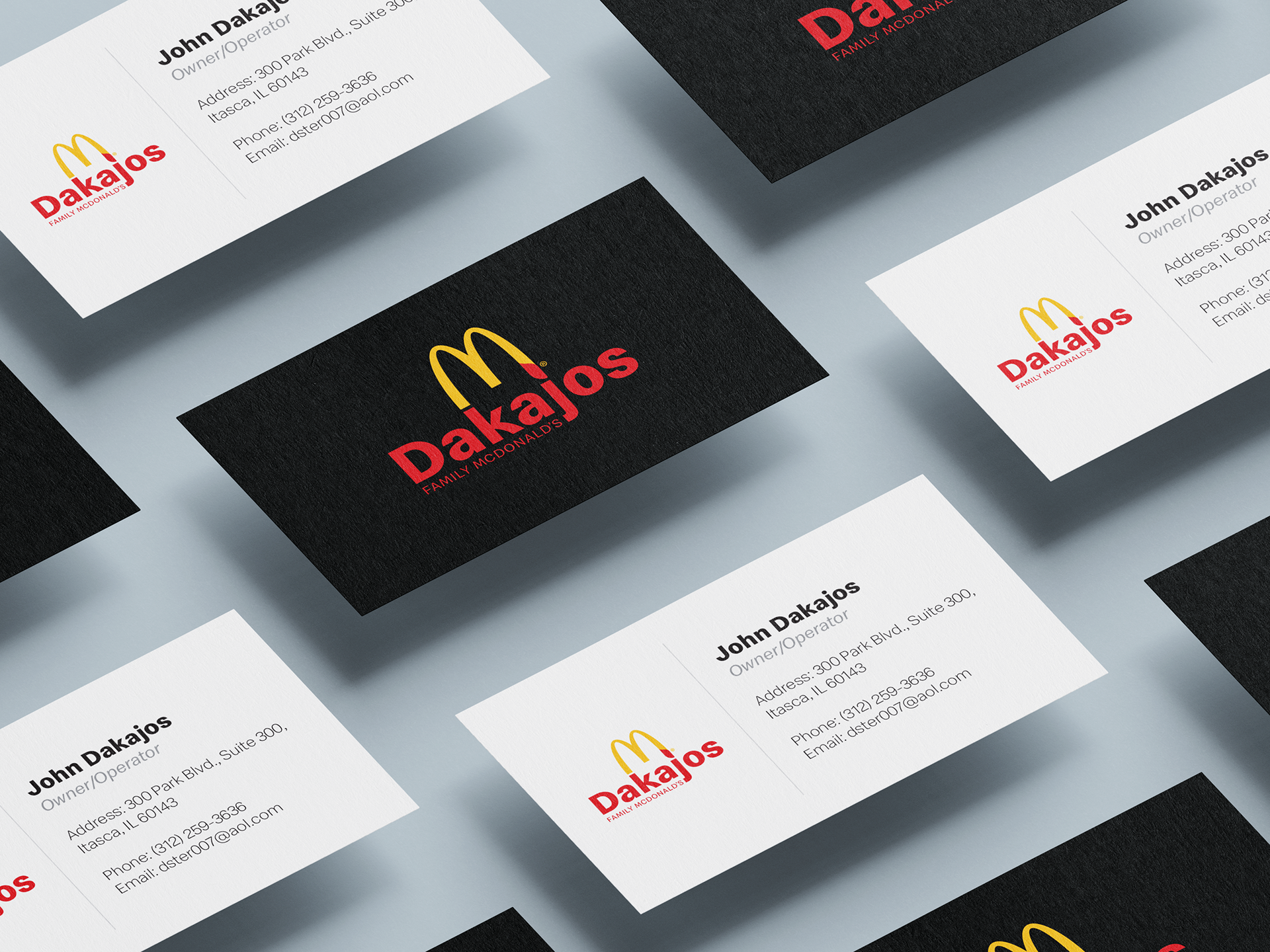 McDonald's Franchise Business Card Sample