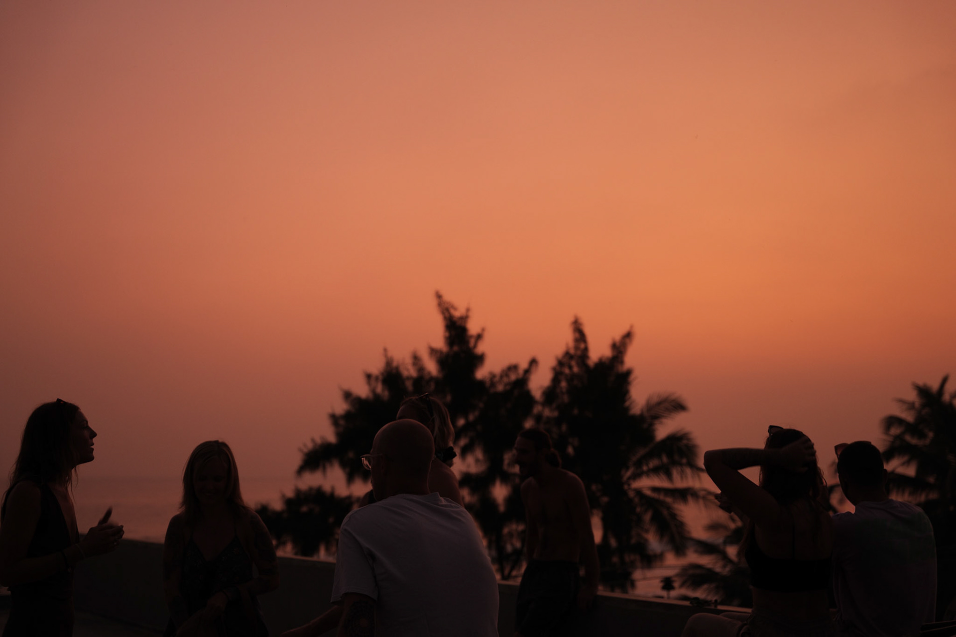 Rooftop sunset, Welligama