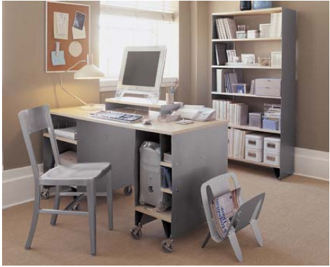Tetra Desk and Bookcase Crate & Barrell