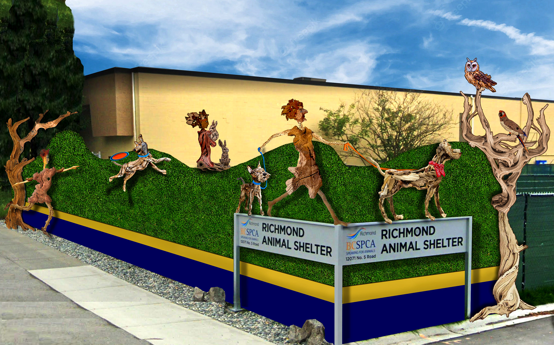 The rabbits represents the important education and advocacy the shelter does on behalf small animals