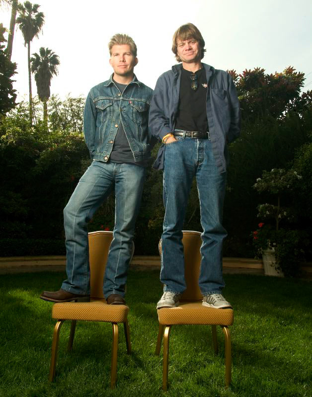 Mouse McCoy and Dana Brown (director), from the film Dust to Glory at the Four Seasons Beverly Hills