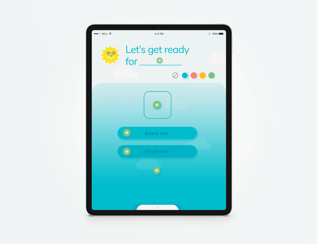 Parents use the edit mode to create new schedules