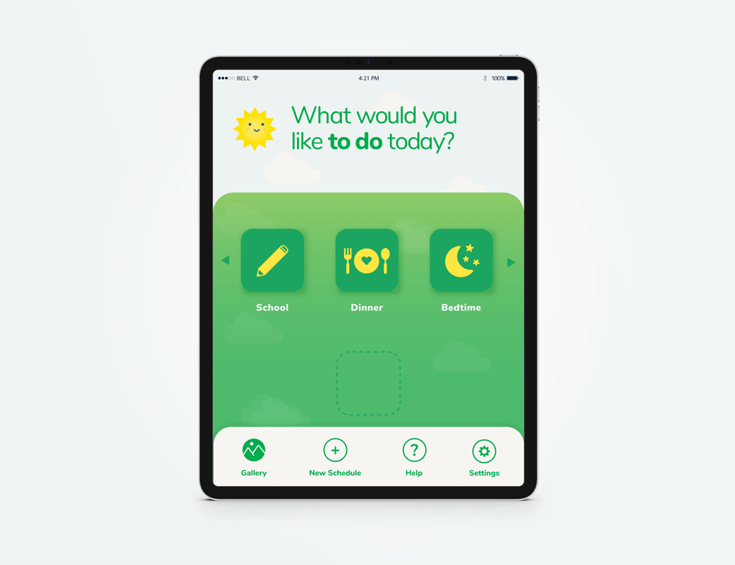 A parent accounts can see menu options