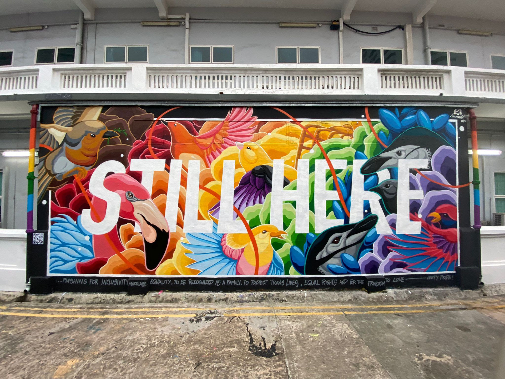 Sam Lo mural in Singapore, 2022 (Photo by artist)
