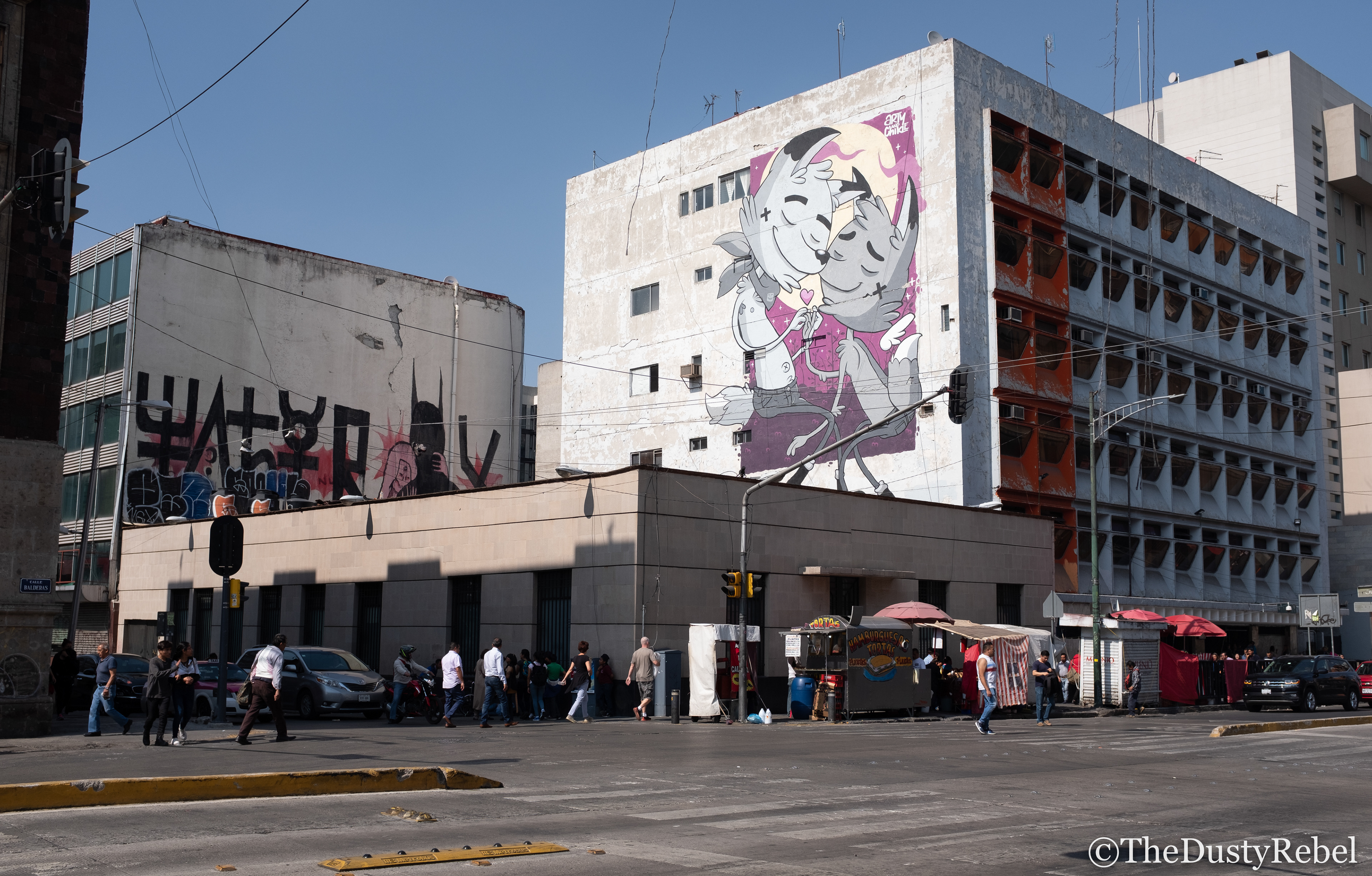 Arty & Chikle mural in Mexico City (2019)