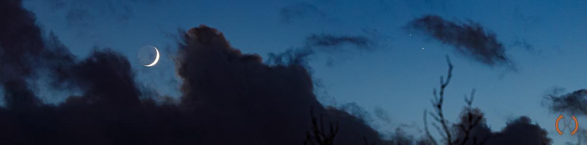 2020 - Conjuctie van Jupiter en Saturnus samen met de Maan