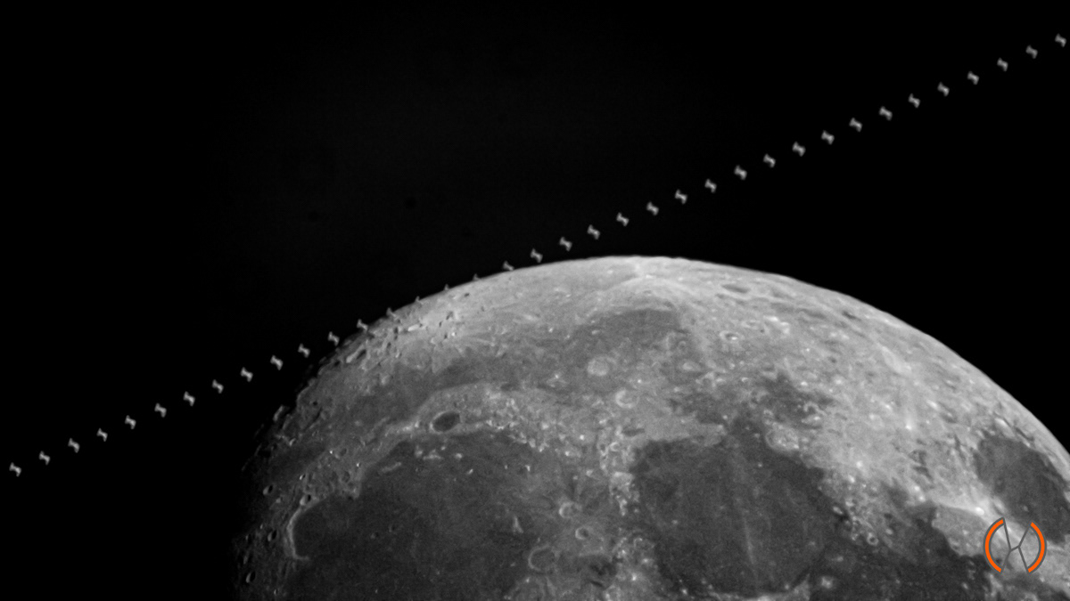 2023 - Combinatie van de ISS Maanovergang (19fps)