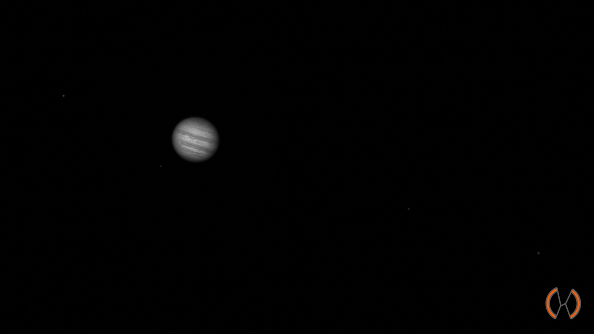 2023 - Jupiter (R-filter) met de vier grootste manen.