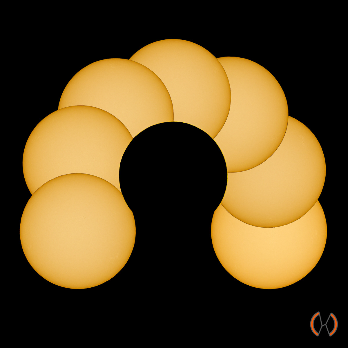 2021 - Collage gedeeltelijke zonsverduistering