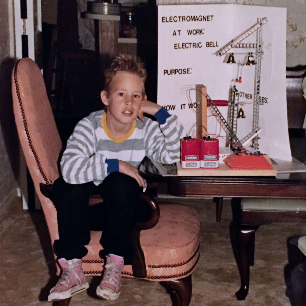 Ahead of the curve: me exploring alternative energy sources for doorbells as my fashion quieted down.