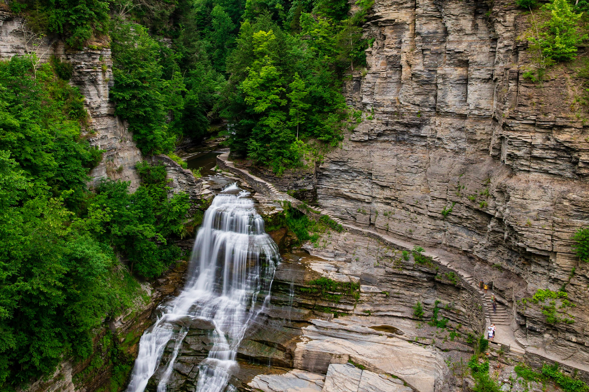 Long Exposure overlooking Lucifer Falls in Robert H Treman State Park