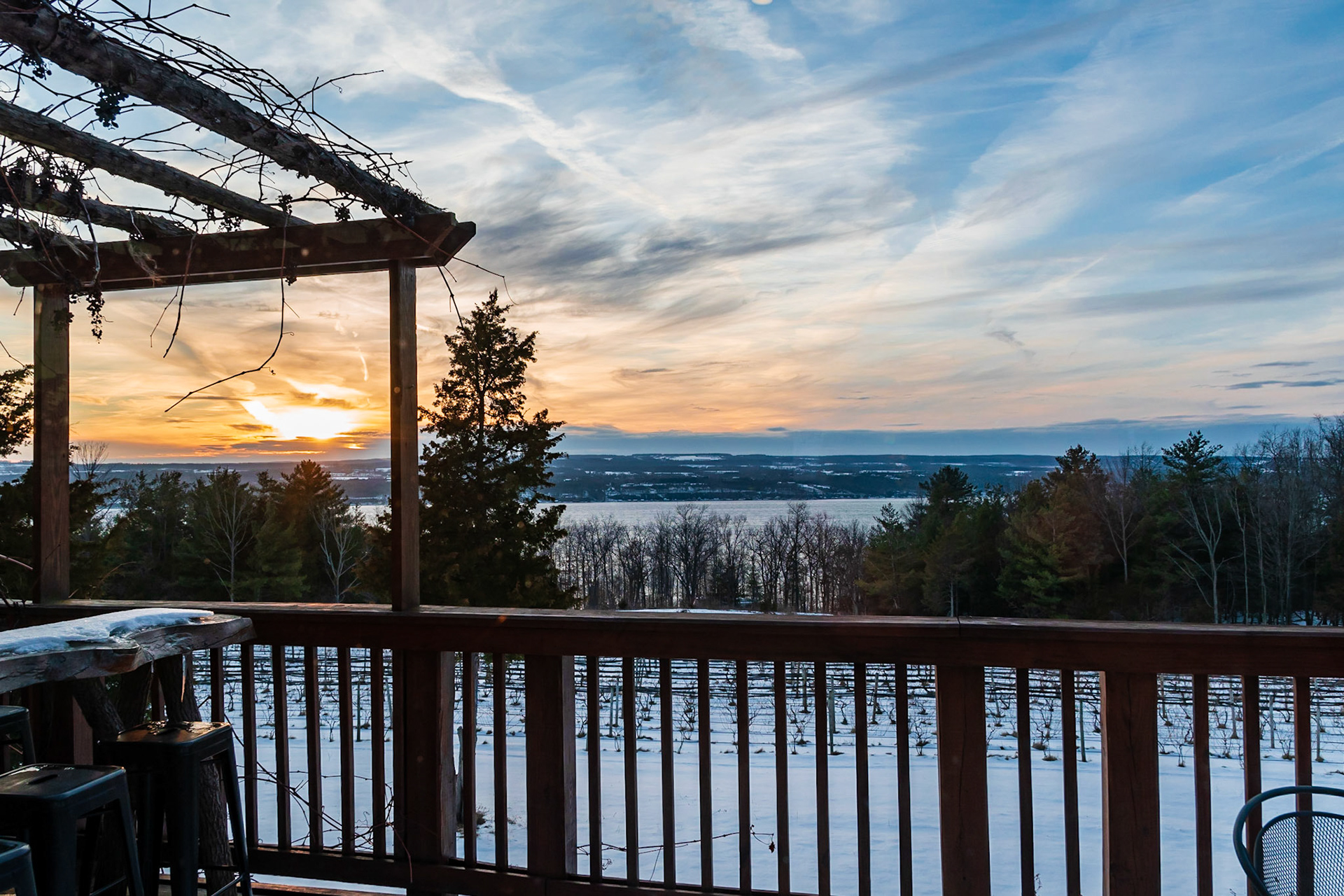 Seneca Lake Winter Sunset