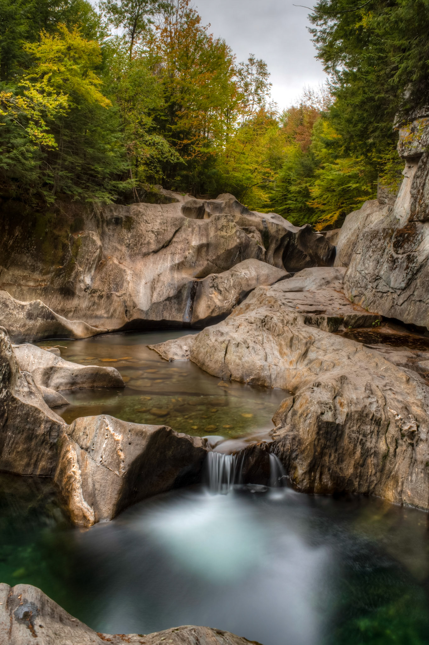 HDR Long Exposure of Warren Falls in early Autumn
