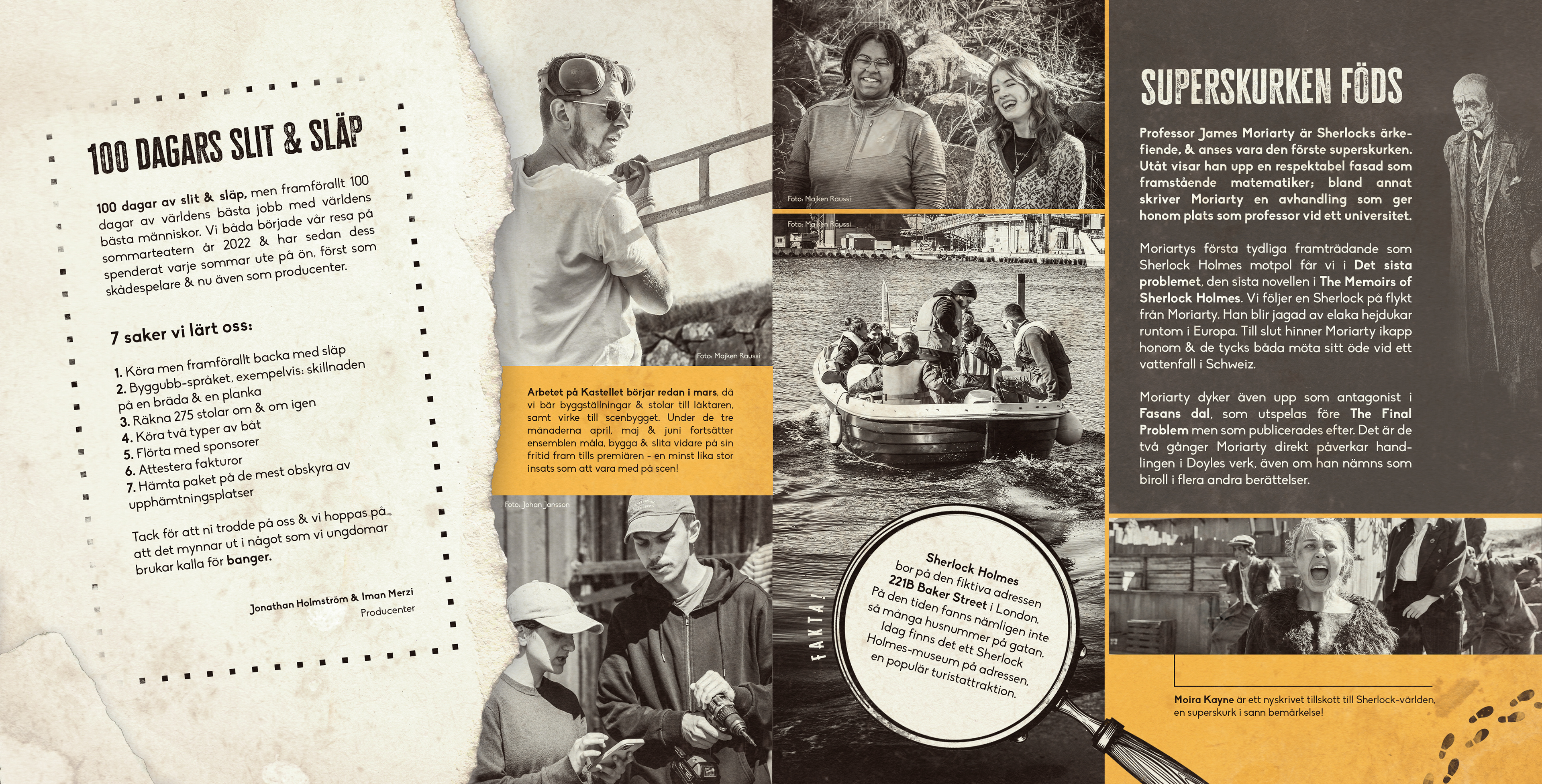 Mästerdetektiven Holmes Programblad Uppslag (2025)