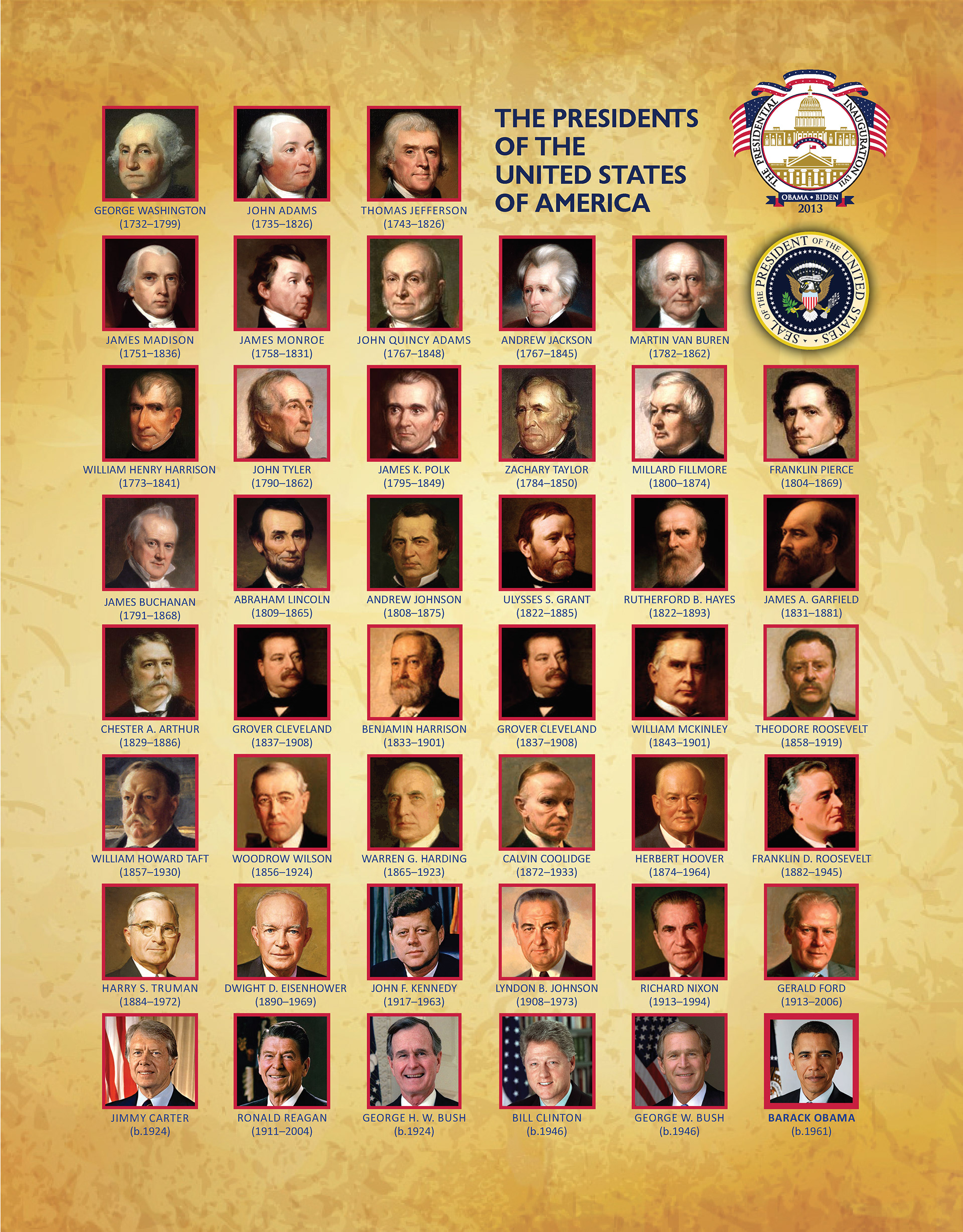 Presidents Poster