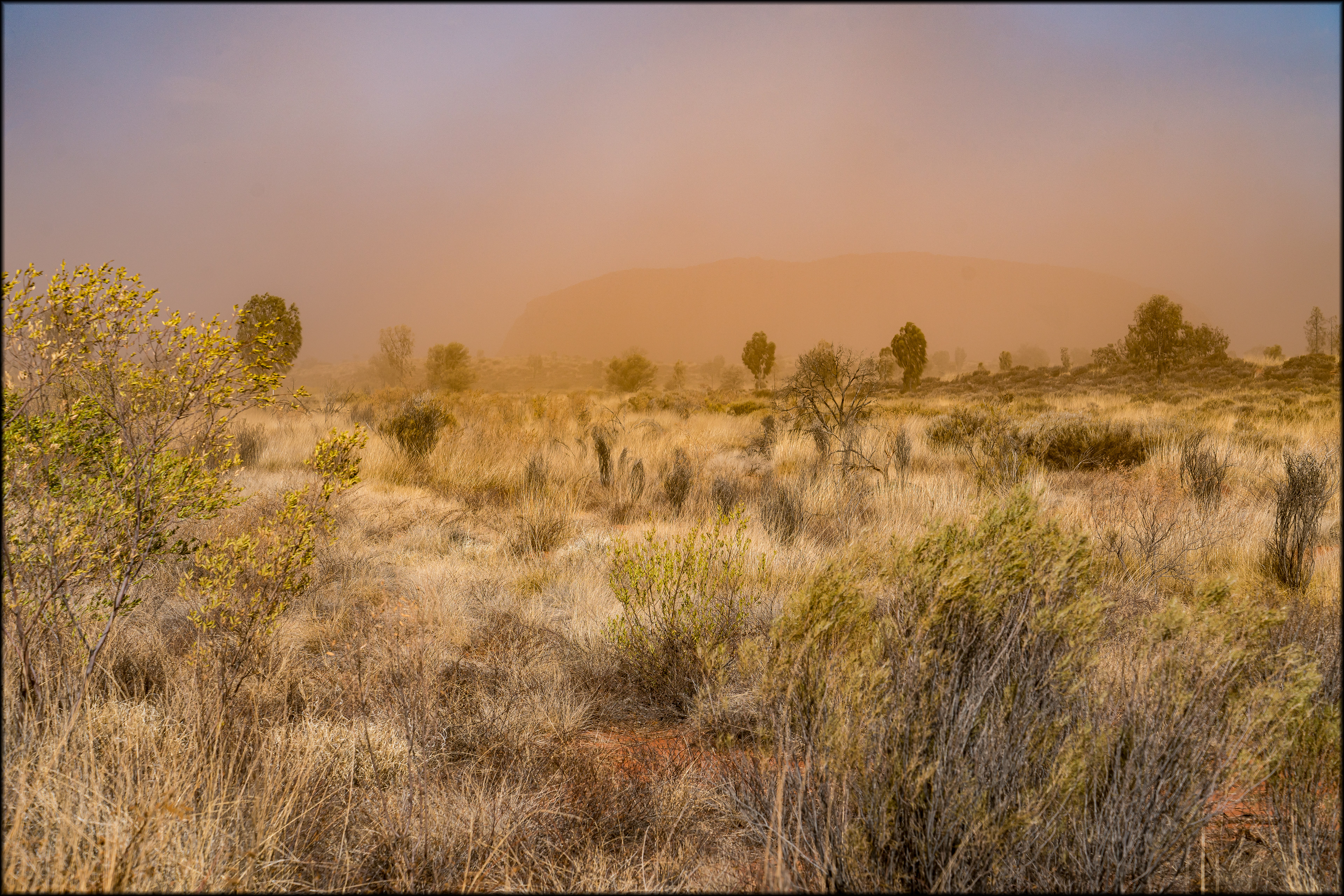 Uluru in Sandstorm