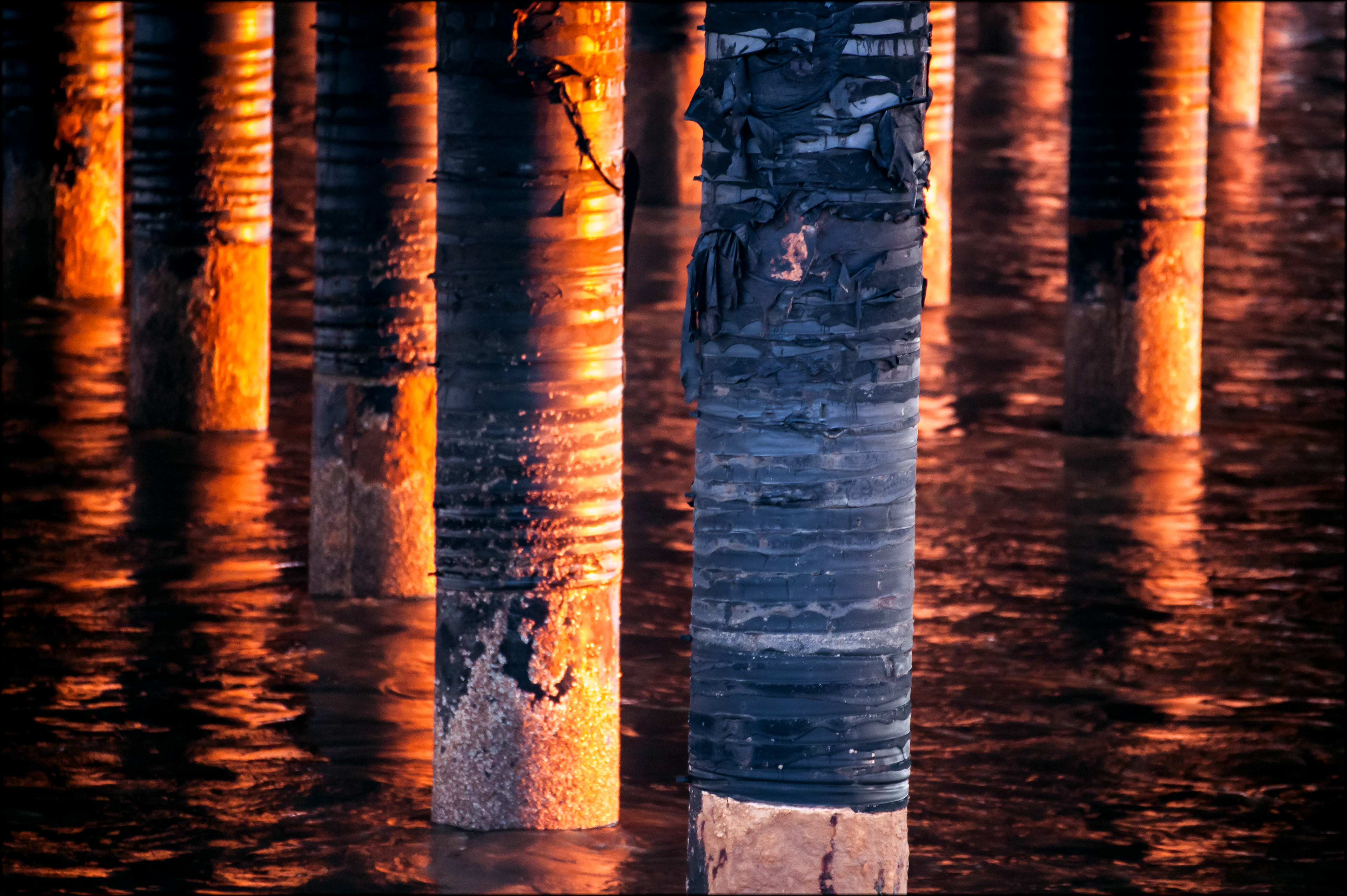 Under Derby Jetty. Sunset