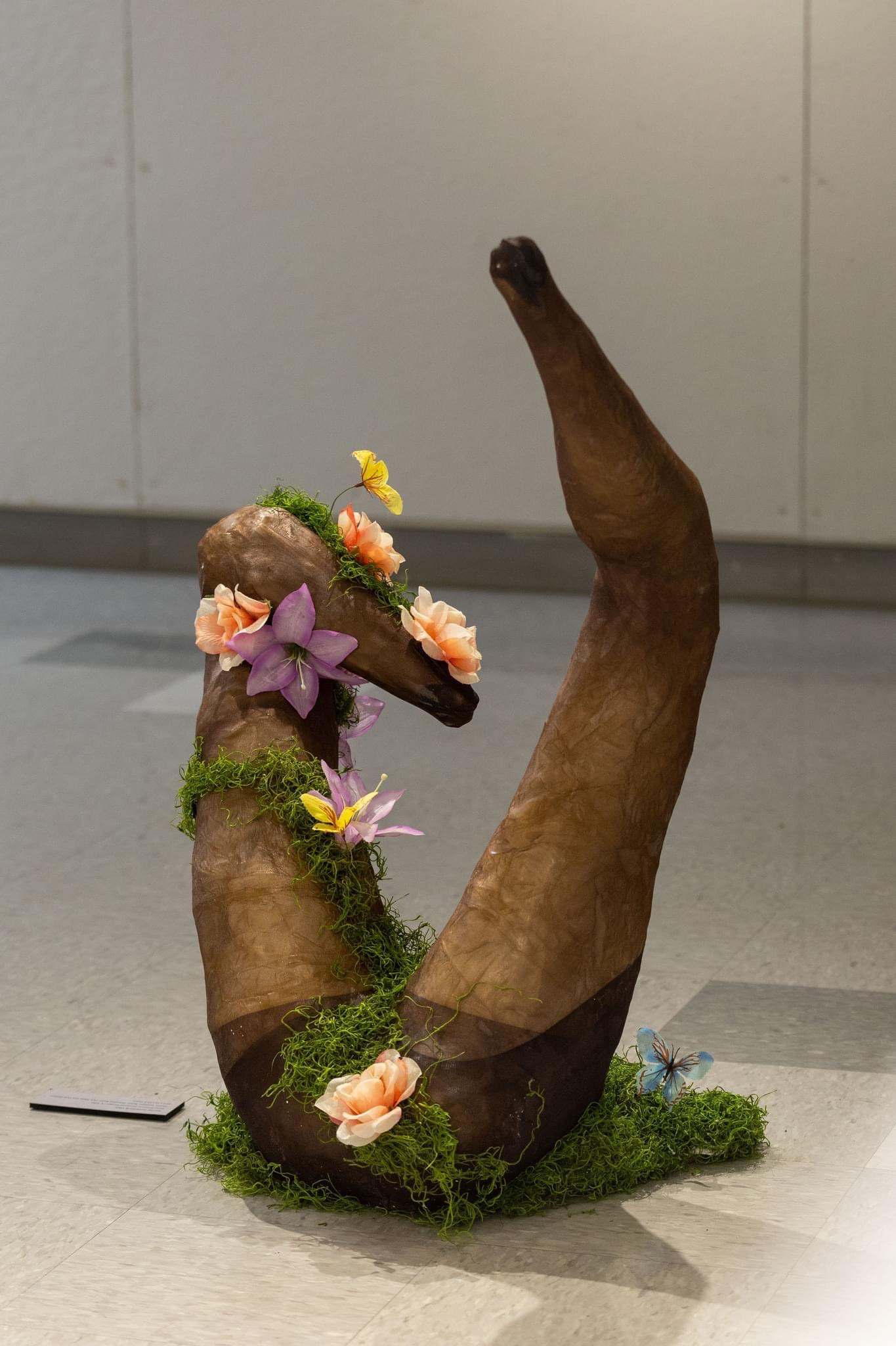 Sheer Brilliance Terrestrial Garden – 1, 2022 Plaster, Synthetic Nylon, Fiberglass Resin, Faux Moss, and Faux Flowers 34 ½ x 23 x 19 ½ inches